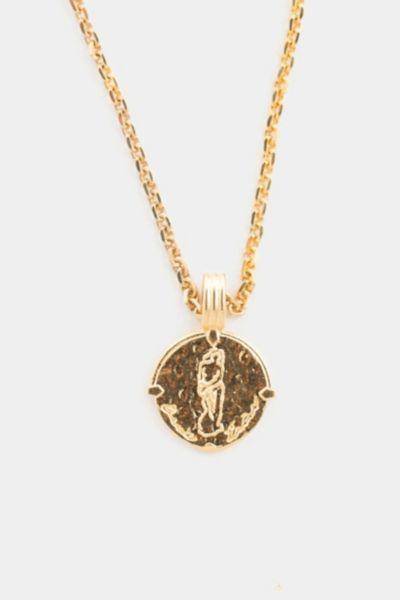 Deux Lions Jewelry Gold Zodiac Necklace Mens at Urban Outfitters Product Image
