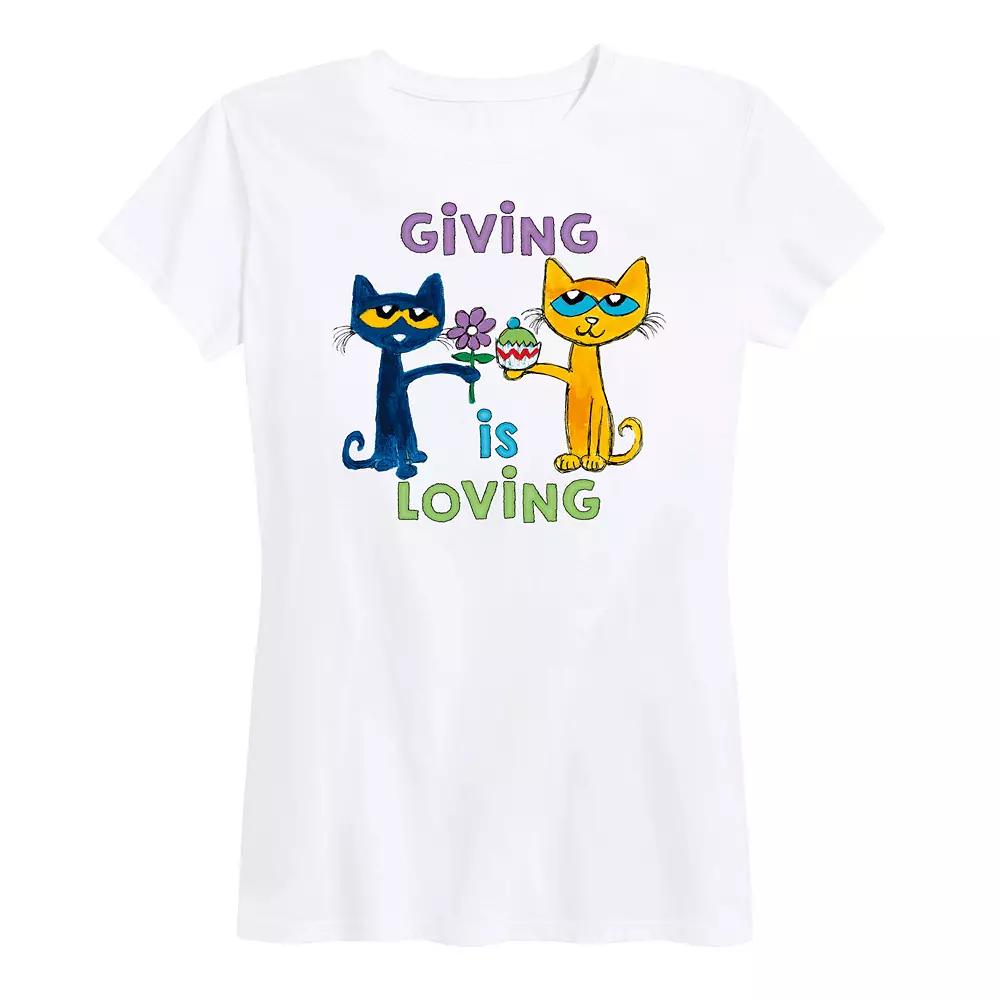 Women's Pete The Cat Giving Is Loving Graphic Tee,  Product Image