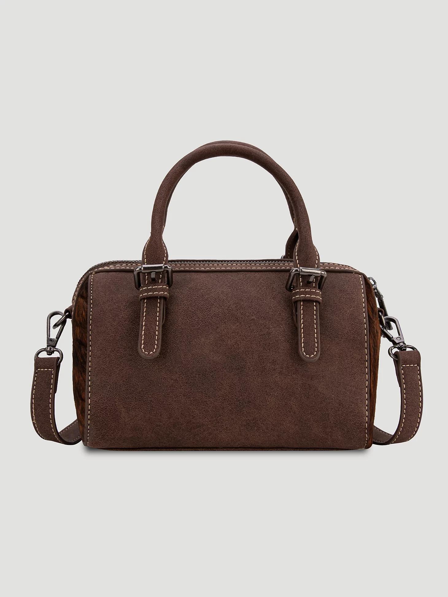 Genuine Hair-On Cowhide Barrel Bag | Women's ACCESSORIES | Wrangler® Product Image