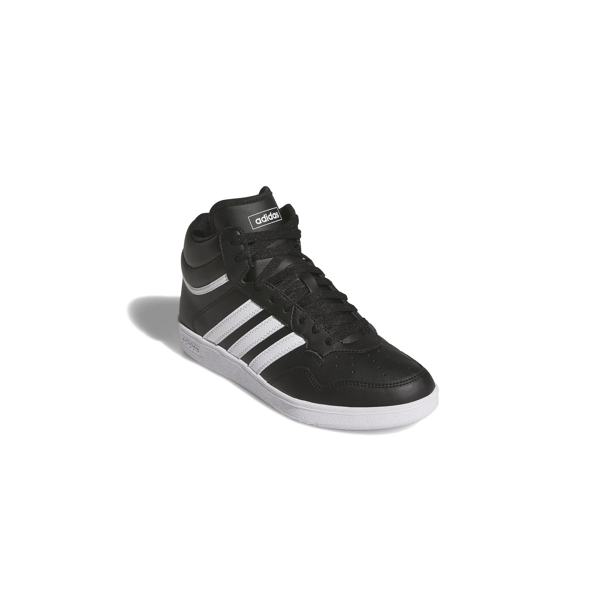 adidas Hoops 4.0 Women's Mid Top Basketball Shoes, Size: 6.5, Black White Black Product Image