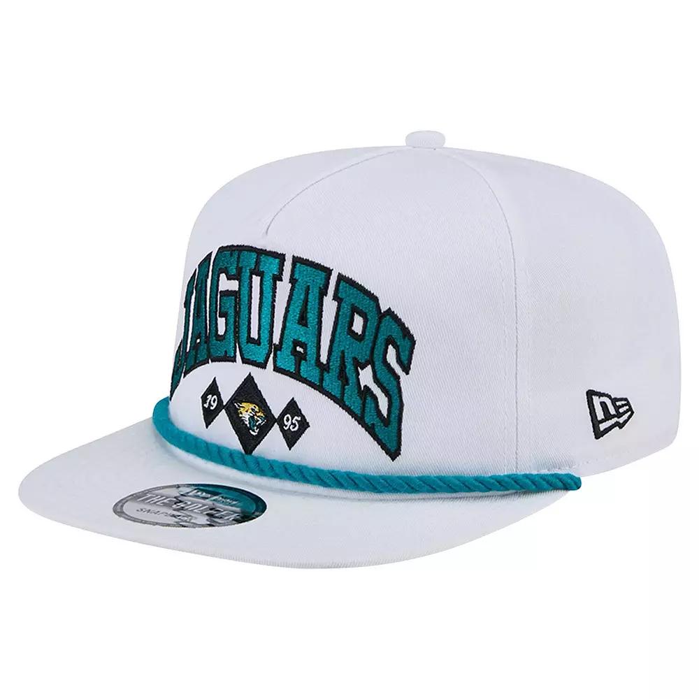 Men's New Era White Jacksonville Jaguars Diamond Golfer Snapback Hat Product Image