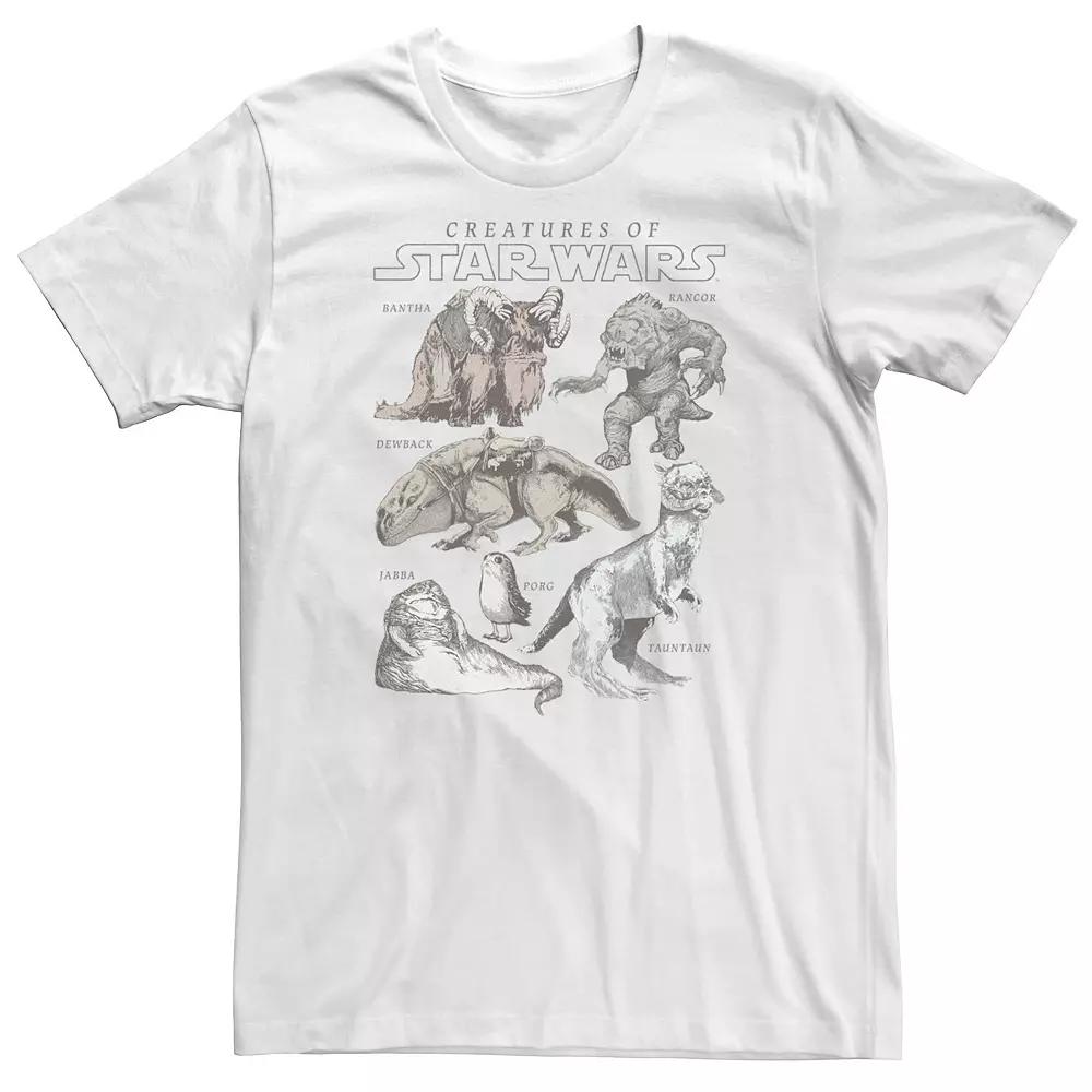 Big & Tall Star Wars Creatures Of Star Wars Information Chart Tee, Men's,  Product Image