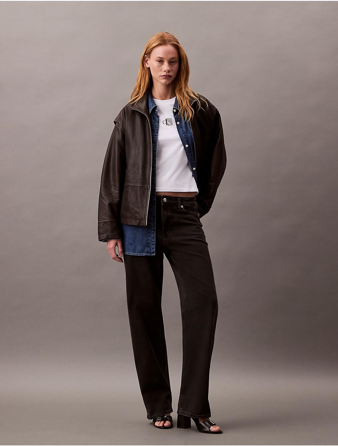 Calvin Klein Womens 90s Straight Jeans - Blue Product Image