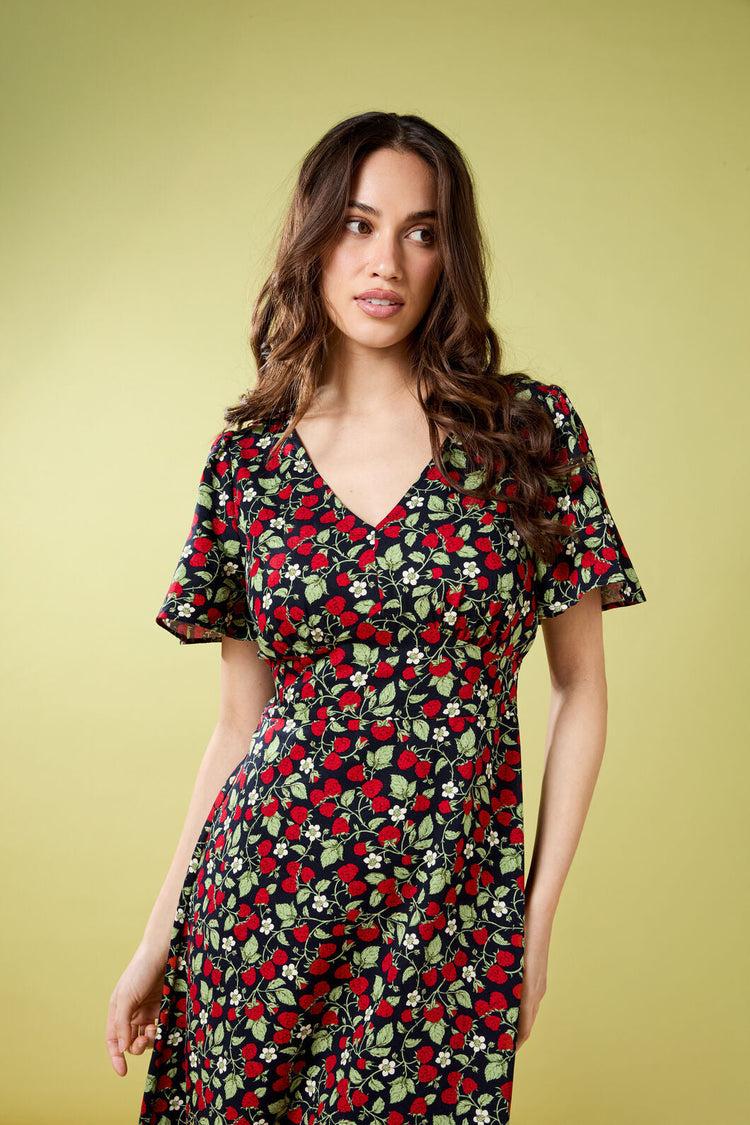 Raspberry Midi Dress Product Image