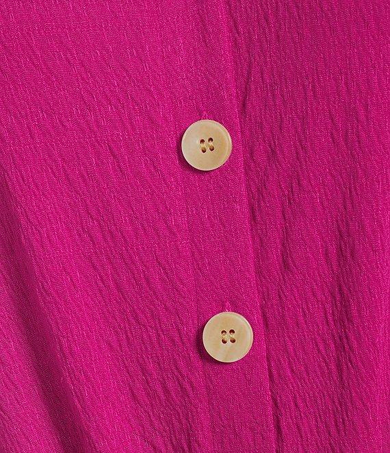 I.N. Studio Knit V-Neck Elbow Flounce Sleeve Tie-Front Top Product Image