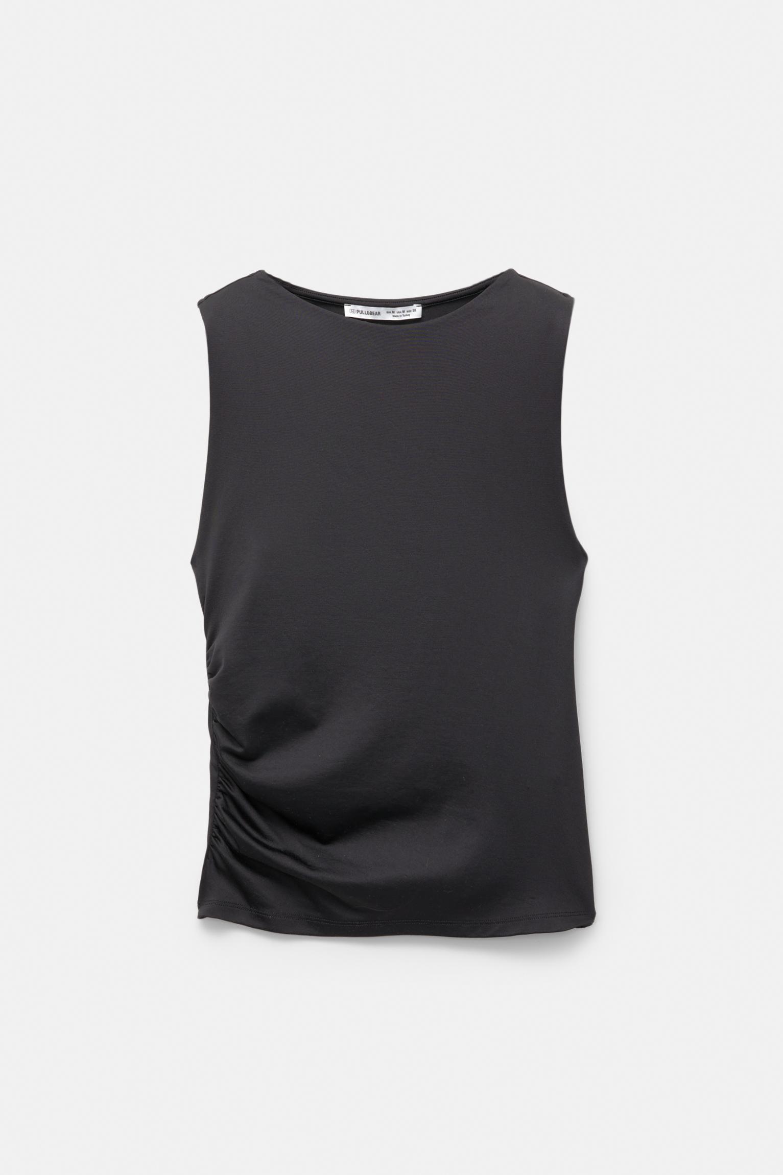 Gathered polyamide top Product Image