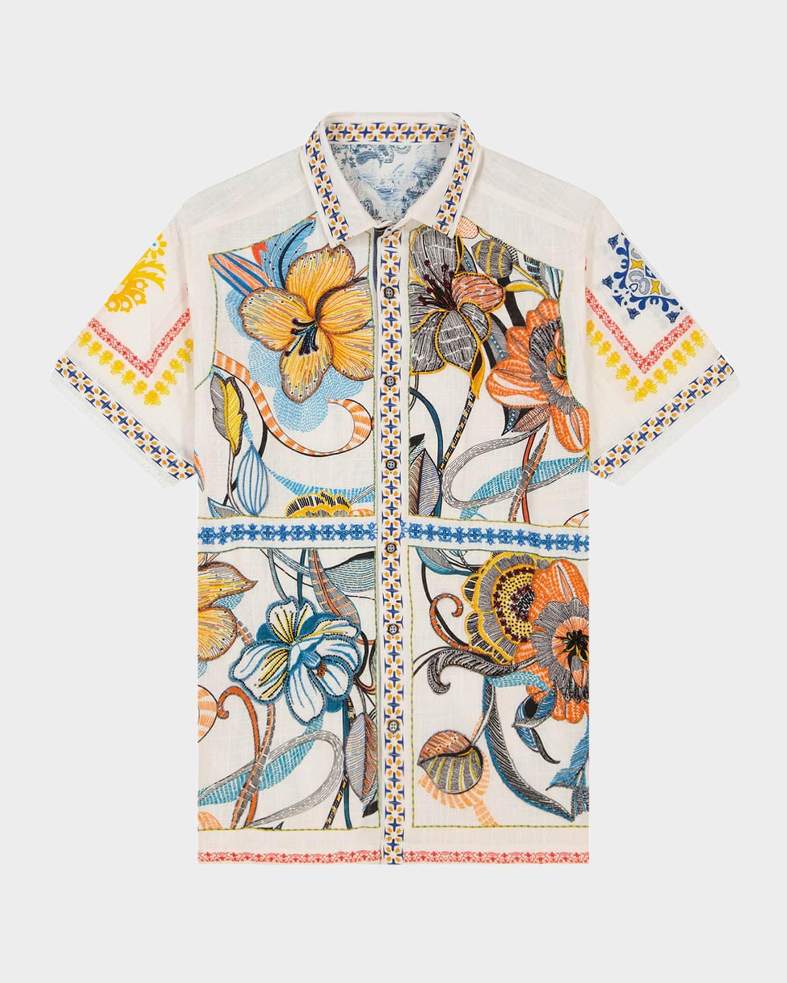 Mens Manzu Abstract Woven Shirt - Product Image