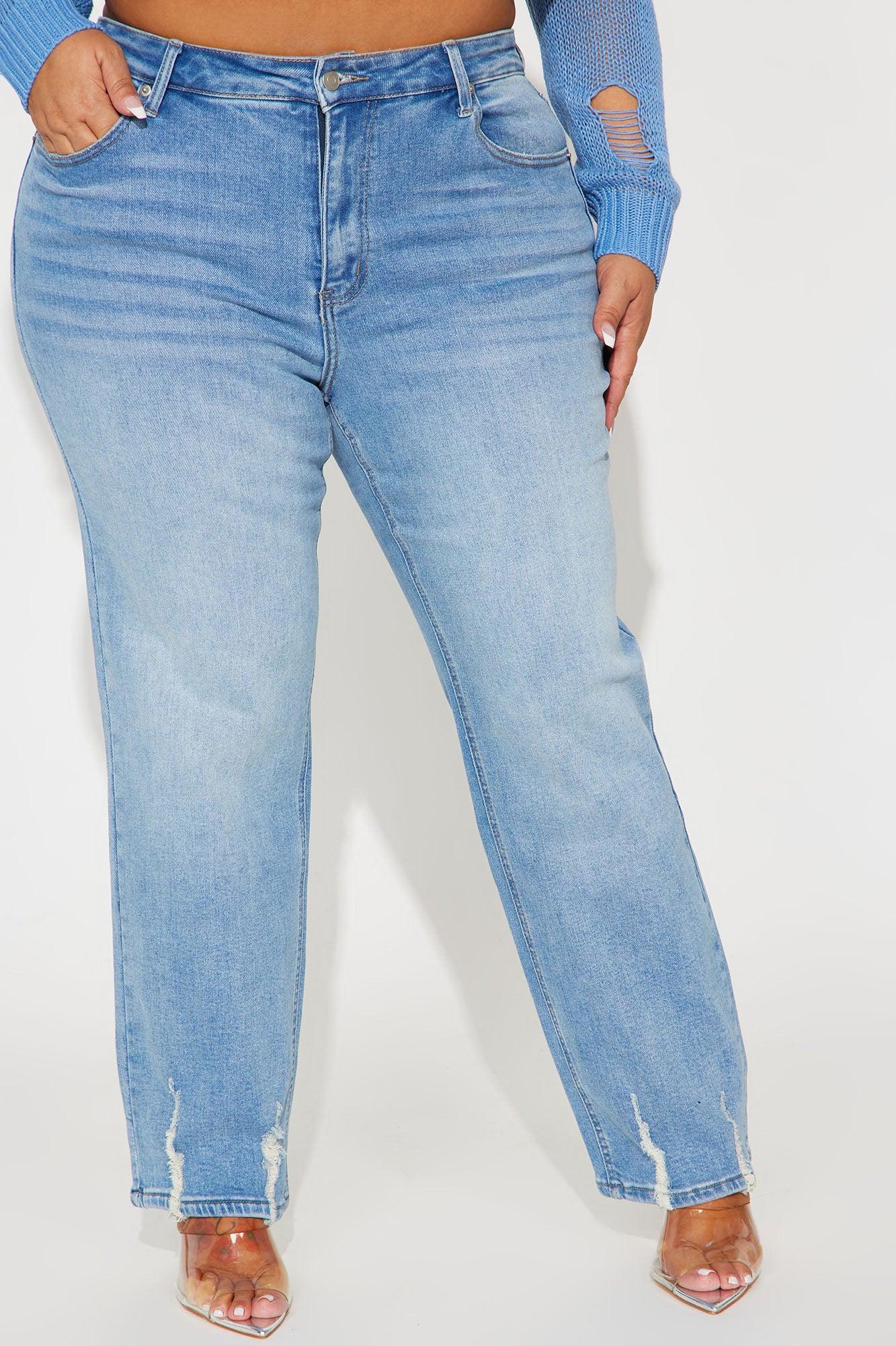 Get Closer Stretch Straight Leg Ankle Jeans - Medium Wash Product Image