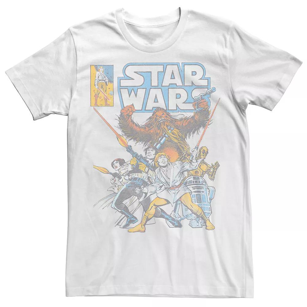 Men's Star Wars Vintage Comic Action Scene Tee,  Product Image