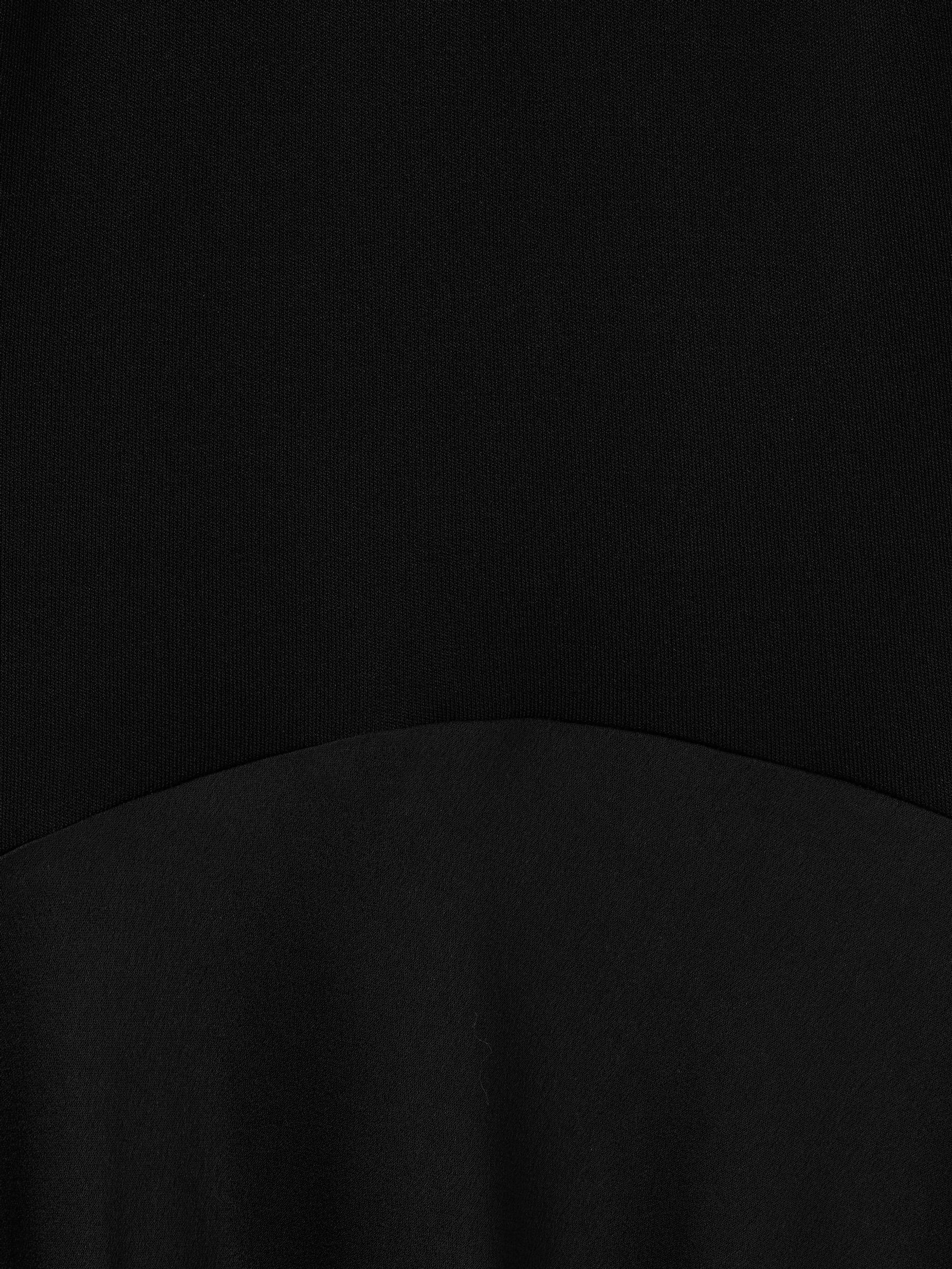 Florere Knitted Satin Midi Dress in Black Product Image