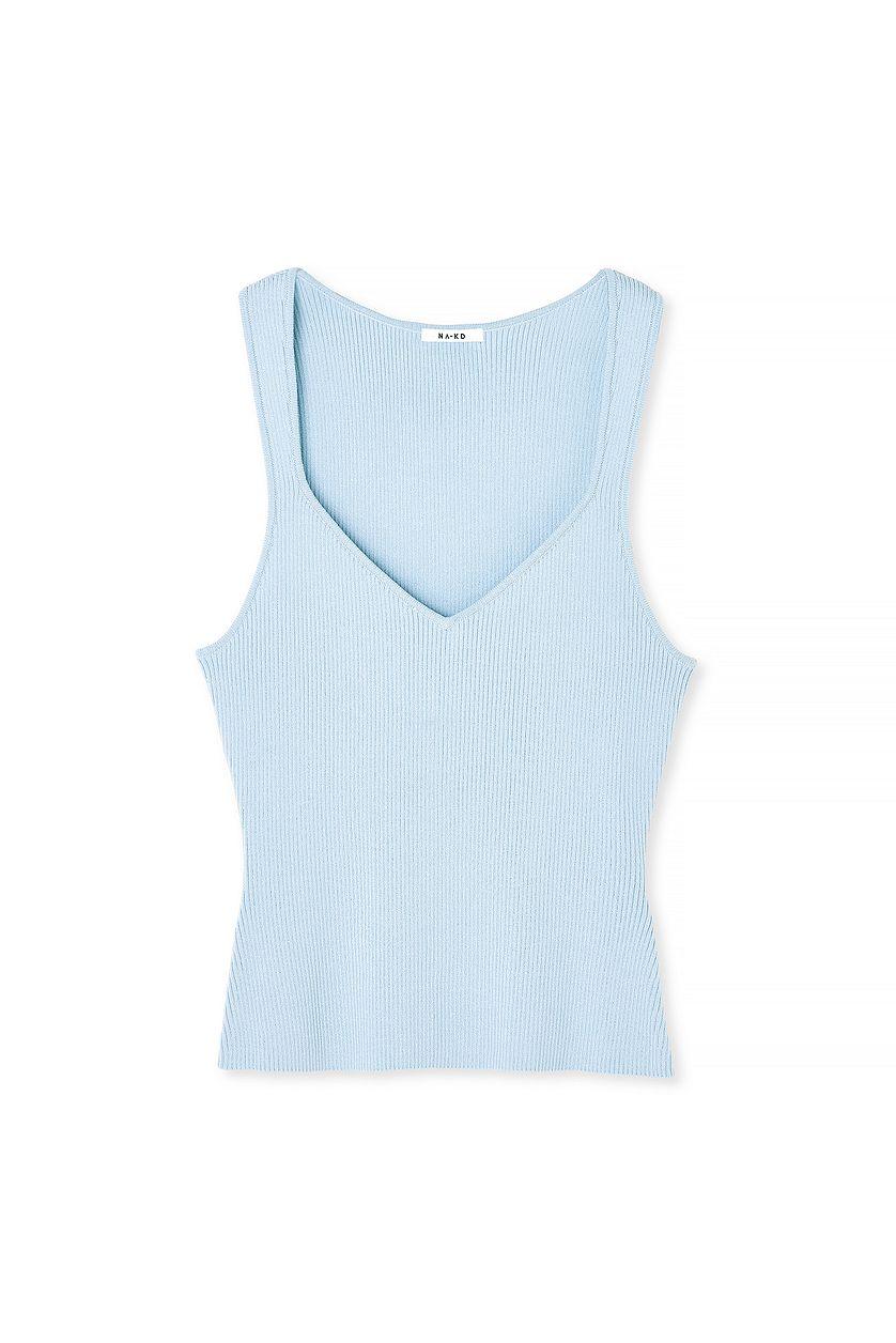 Fine Knitted Scoop Neck Top Product Image