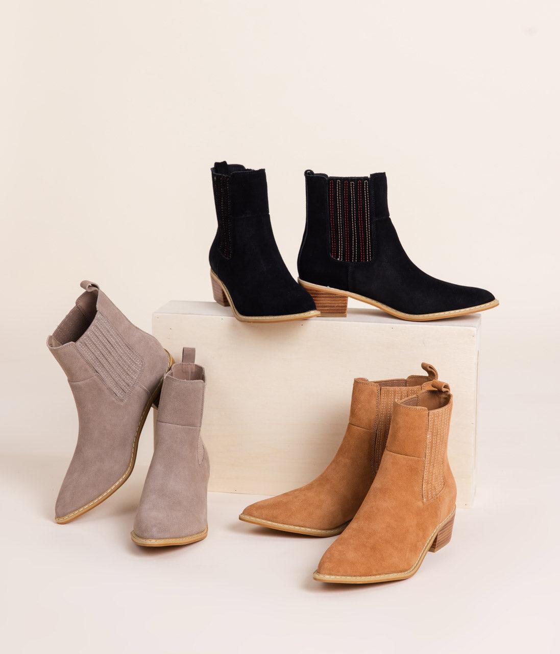 Leonor Suede Ankle Boot in Tan (Online Exclusive) Product Image