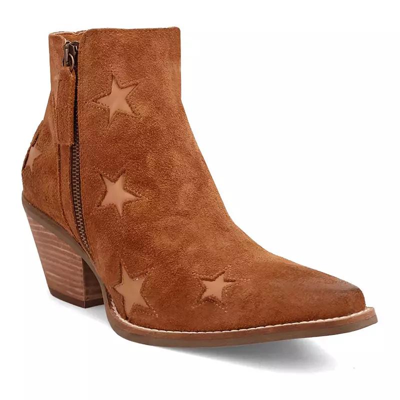 Dingo Little Star Women's Leather Booties, Size: 8, Camel Product Image