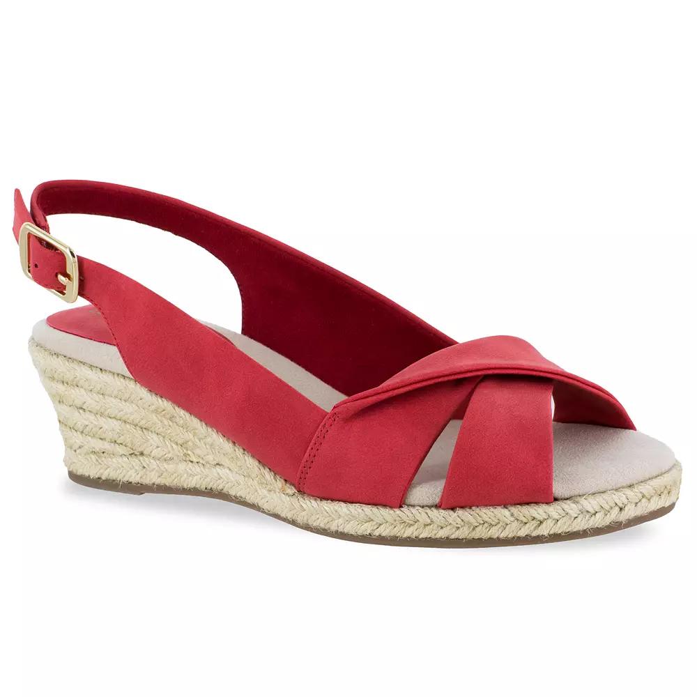 Easy Street Maureen Womens Espadrille Wedge Sandals Product Image