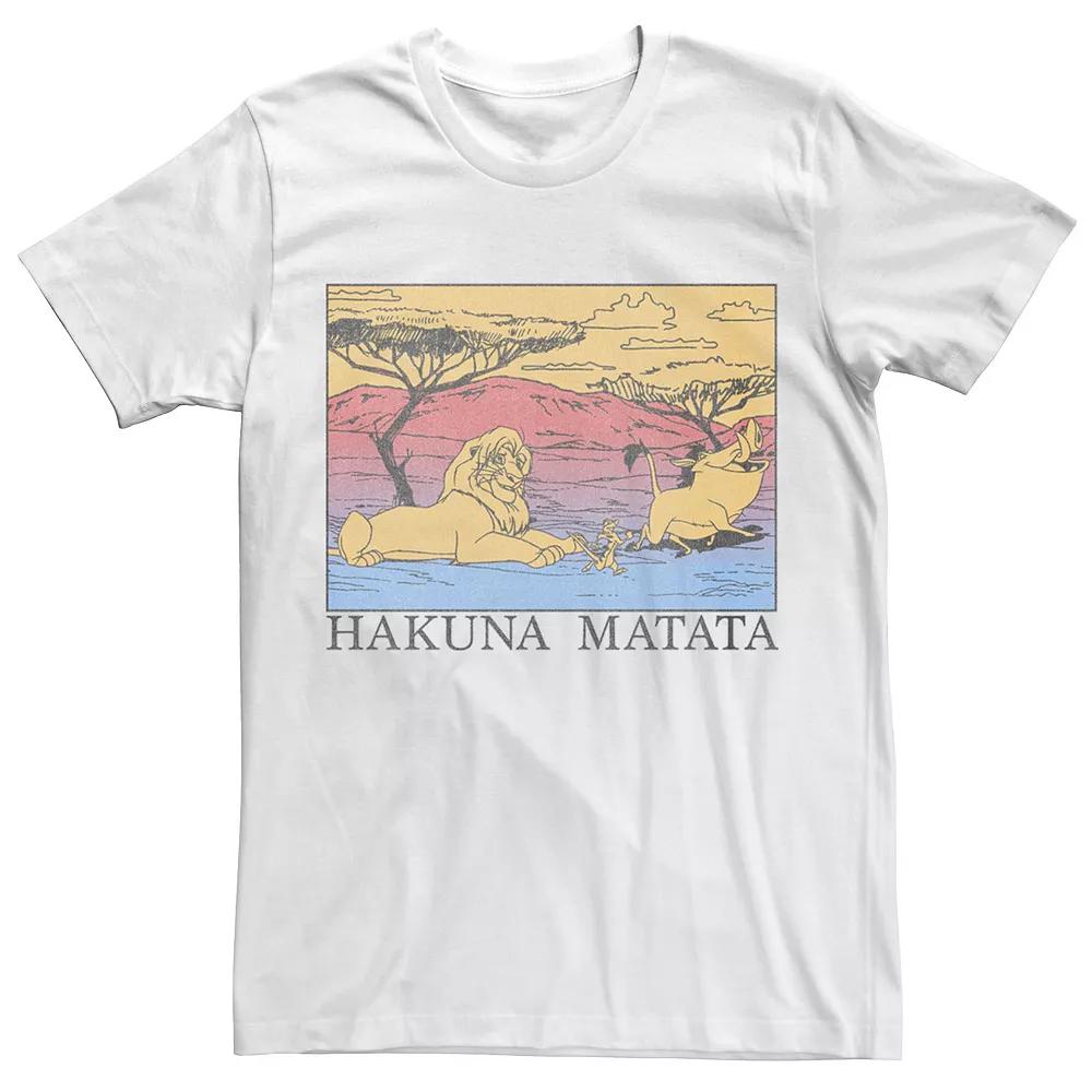 Men's Disney's The Lion King Hakuna Matata Gradient Tee, Size: Small, White Product Image