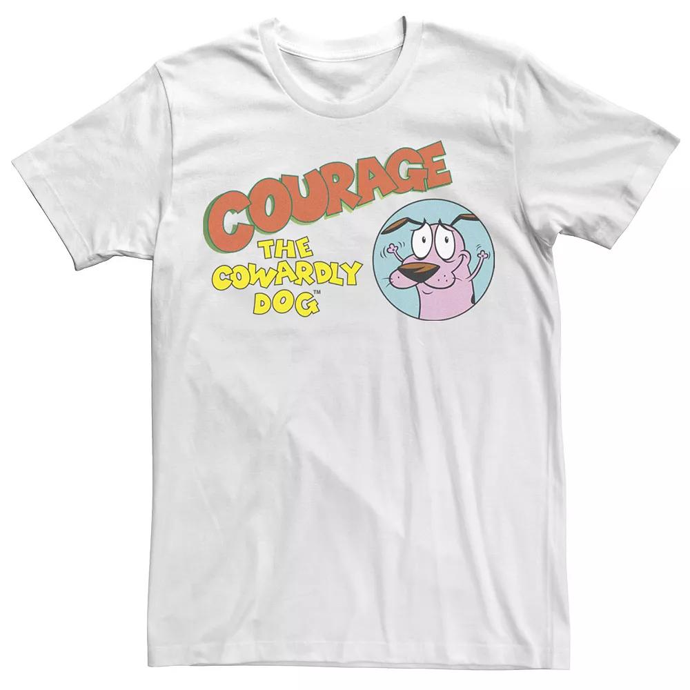Men's Courage The Cowardly Dog Circle Portrait Logo Tee,  Product Image