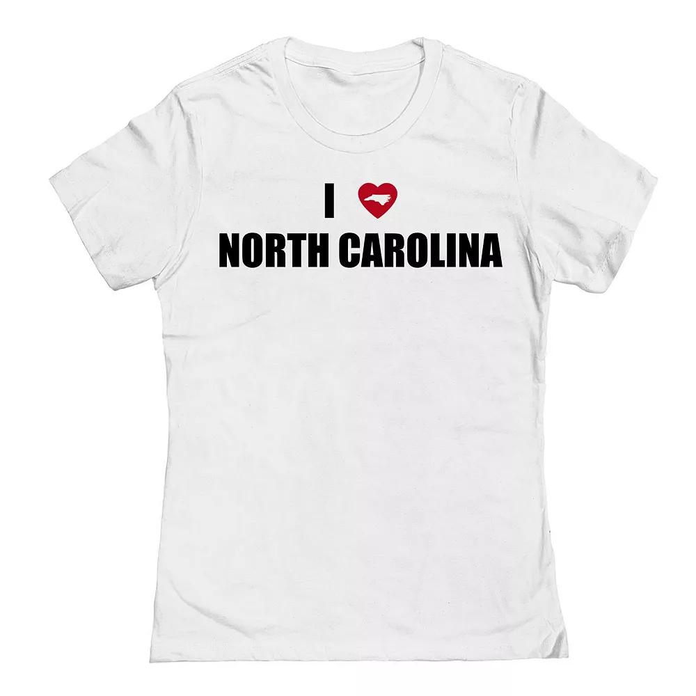 Junior's I Heart North Carolina Graphic Tee, Women's,  Product Image