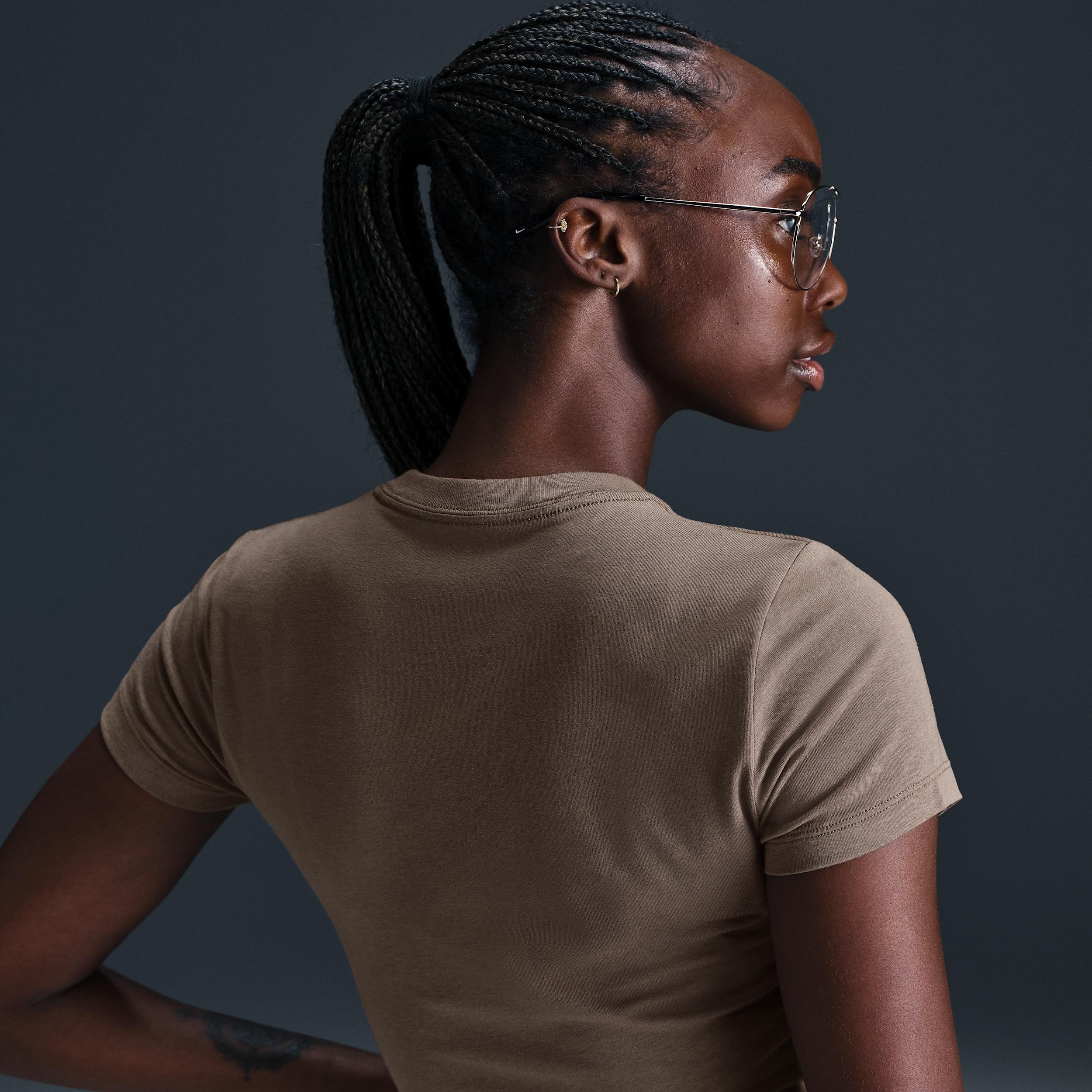 Womens Nike Sportswear Chill Knit Cropped T-Shirt | HF9538-423 Product Image