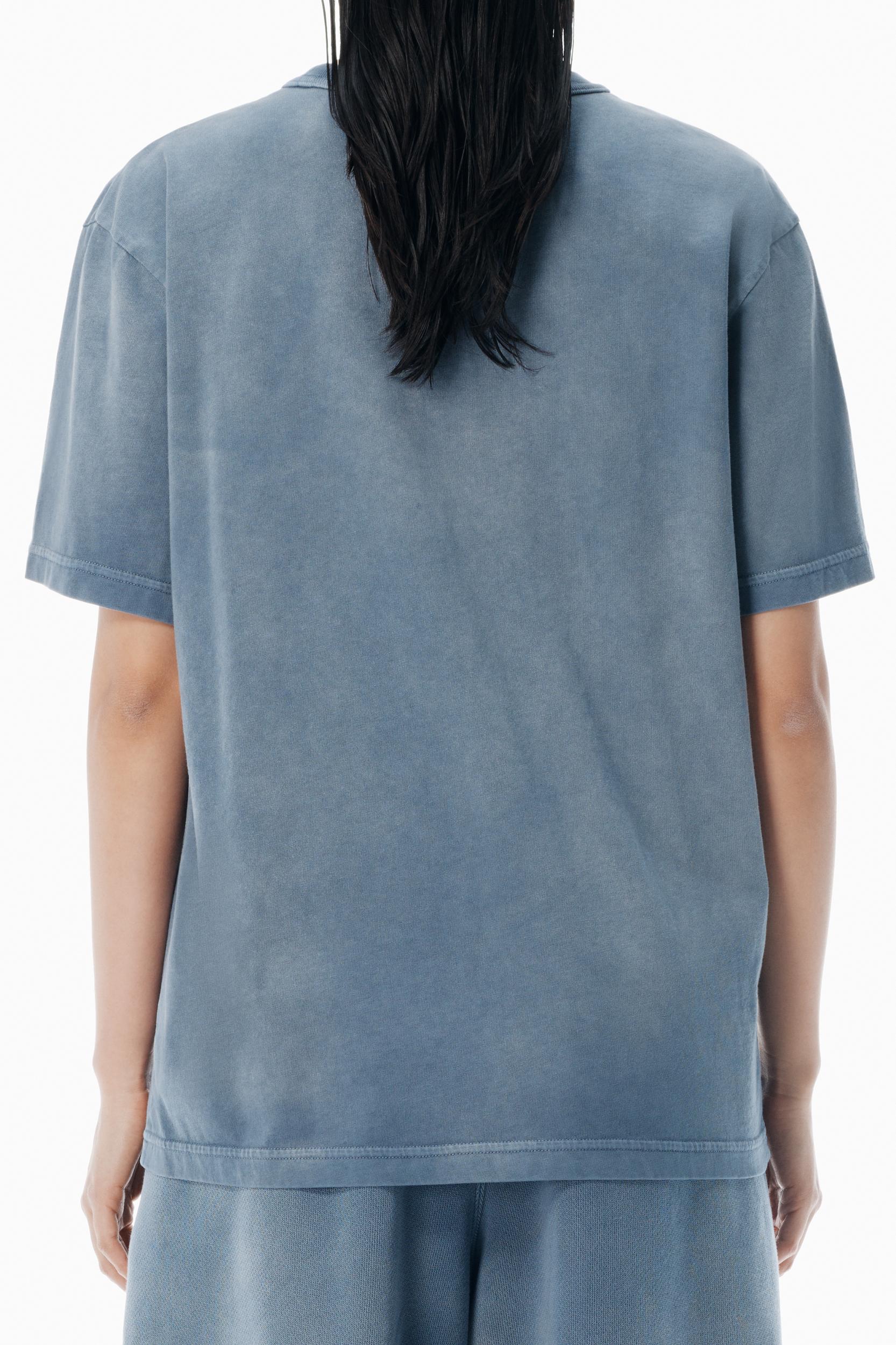 Blue Cotton-jersey Logo Tee Product Image