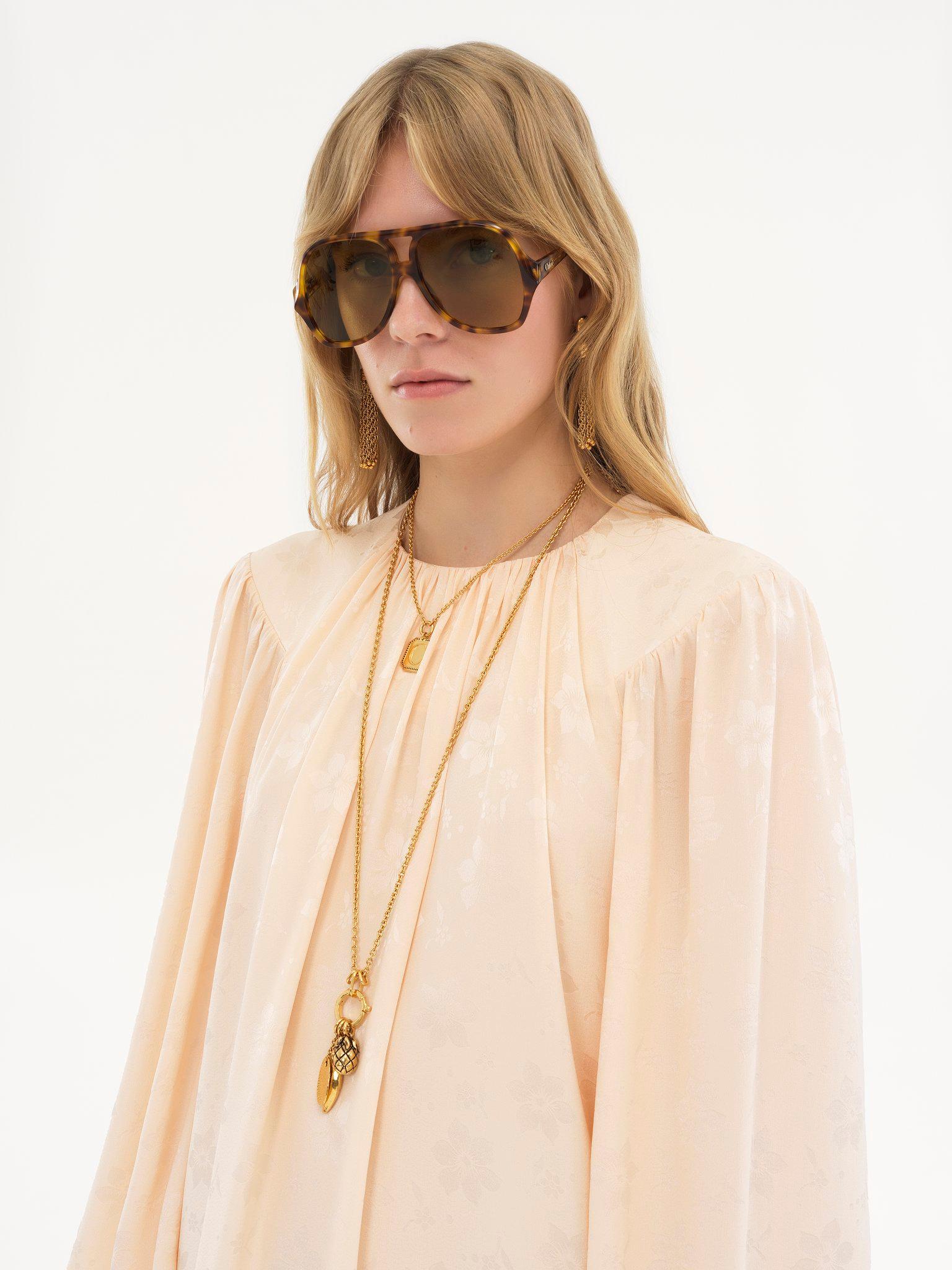 Gathered mini dress in silk jacquard Product Image