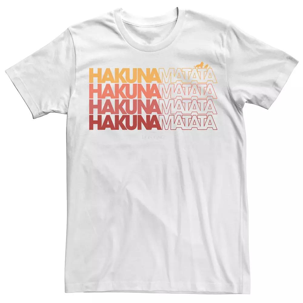 Disney's The Lion King Hakuna Matata Word Stack Men's Tee, Size: Medium, White Product Image