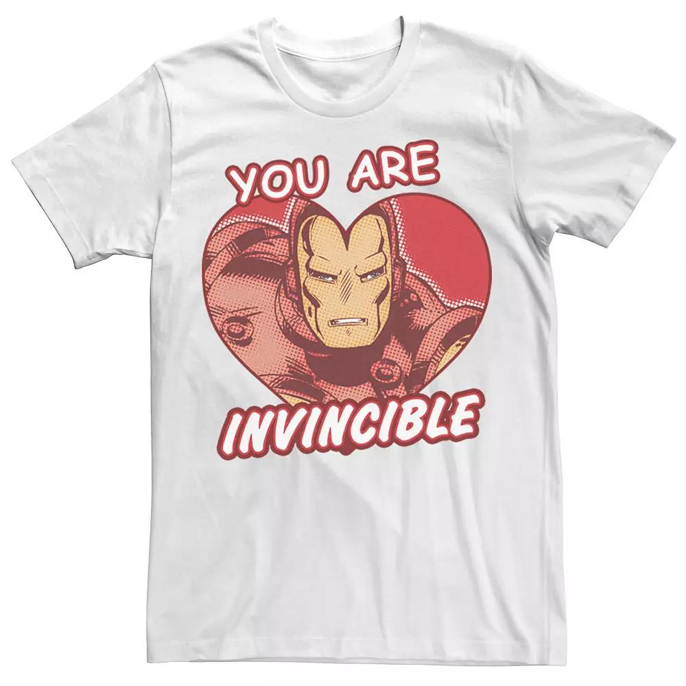 Men's Marvel Invincible Heart Valentines Day Comic Tee,  Product Image