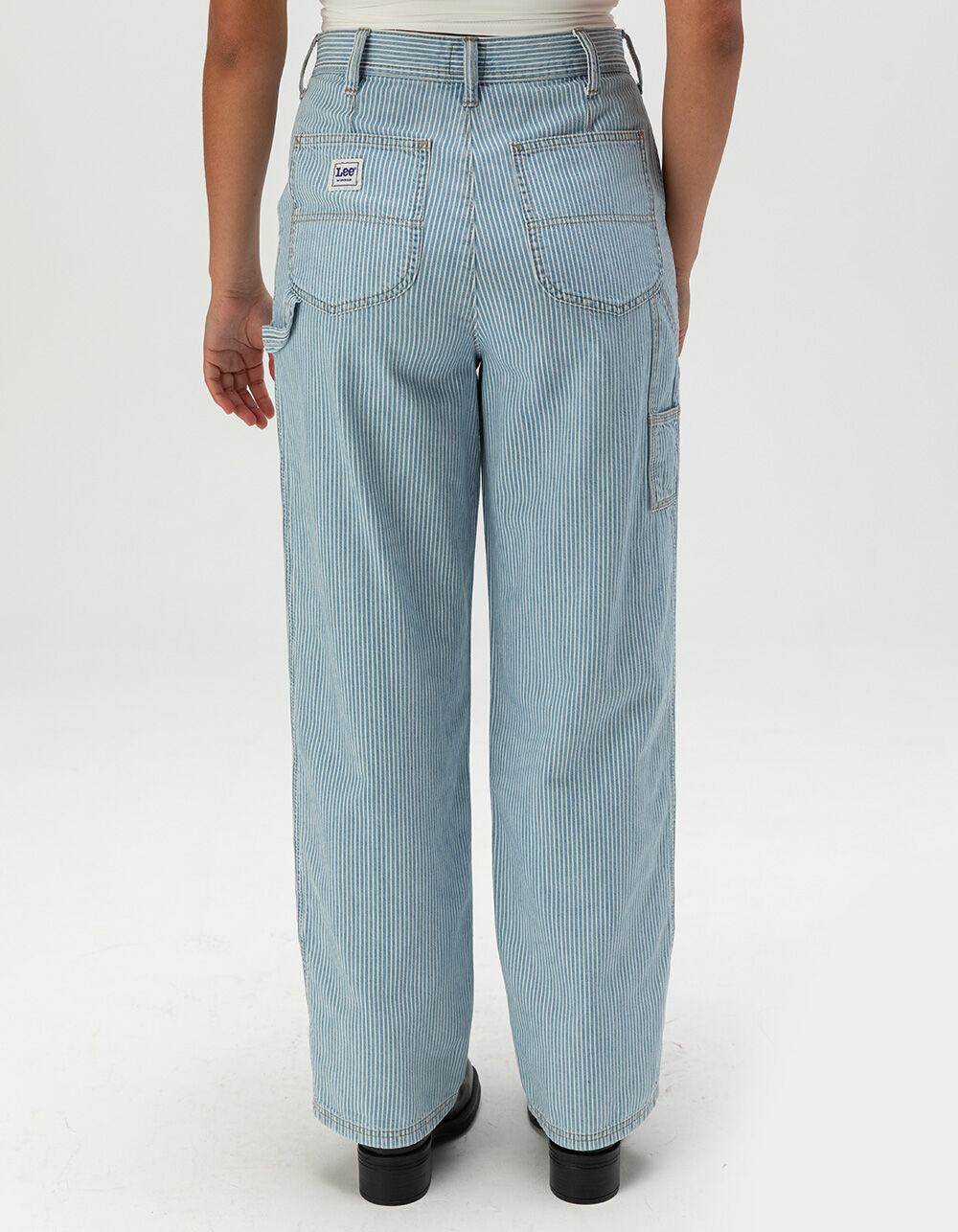 LEE Railroad Stripe Womens Utility Carpenter Jeans - RAILRD DENIM Product Image