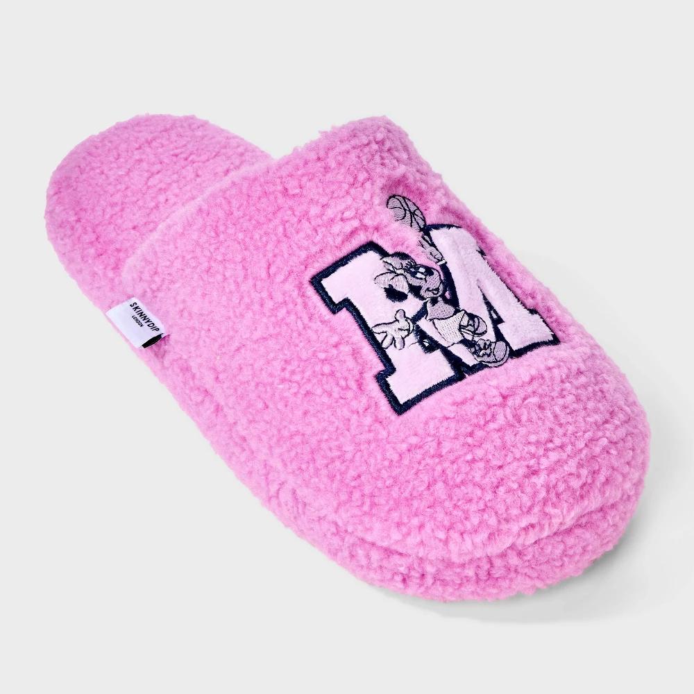Women's Minnie Mouse Pink Fluffy Slippers - Light Pink Product Image