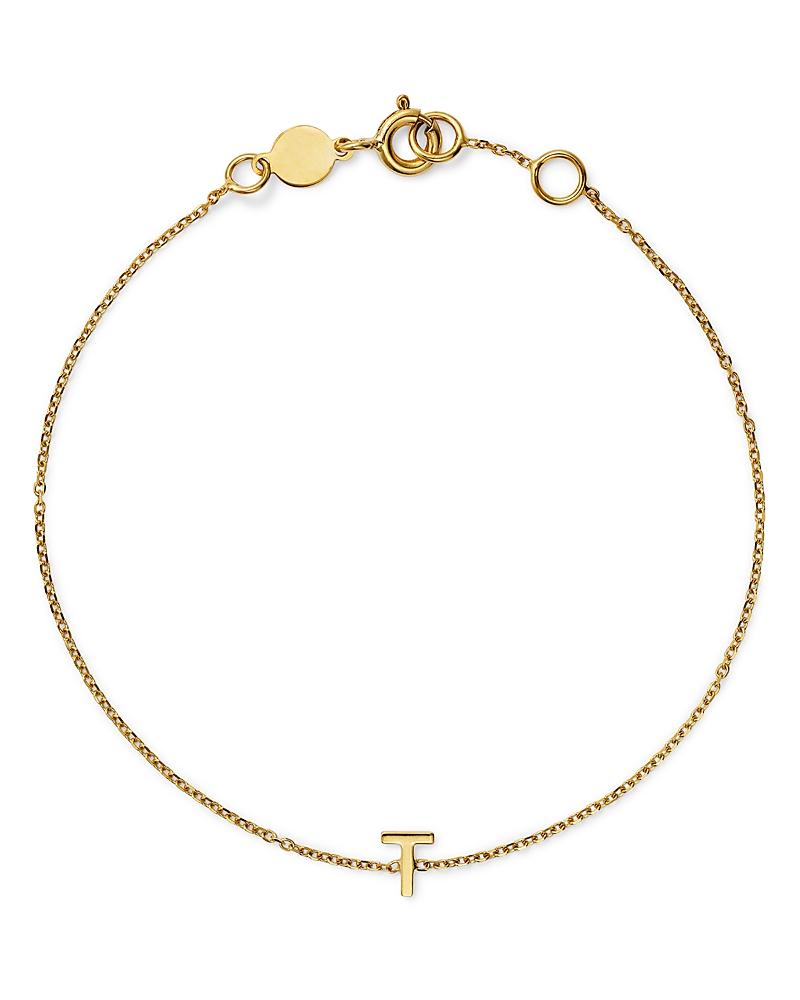Womens 14K Yellow Gold Initial Charm Bracelet Product Image