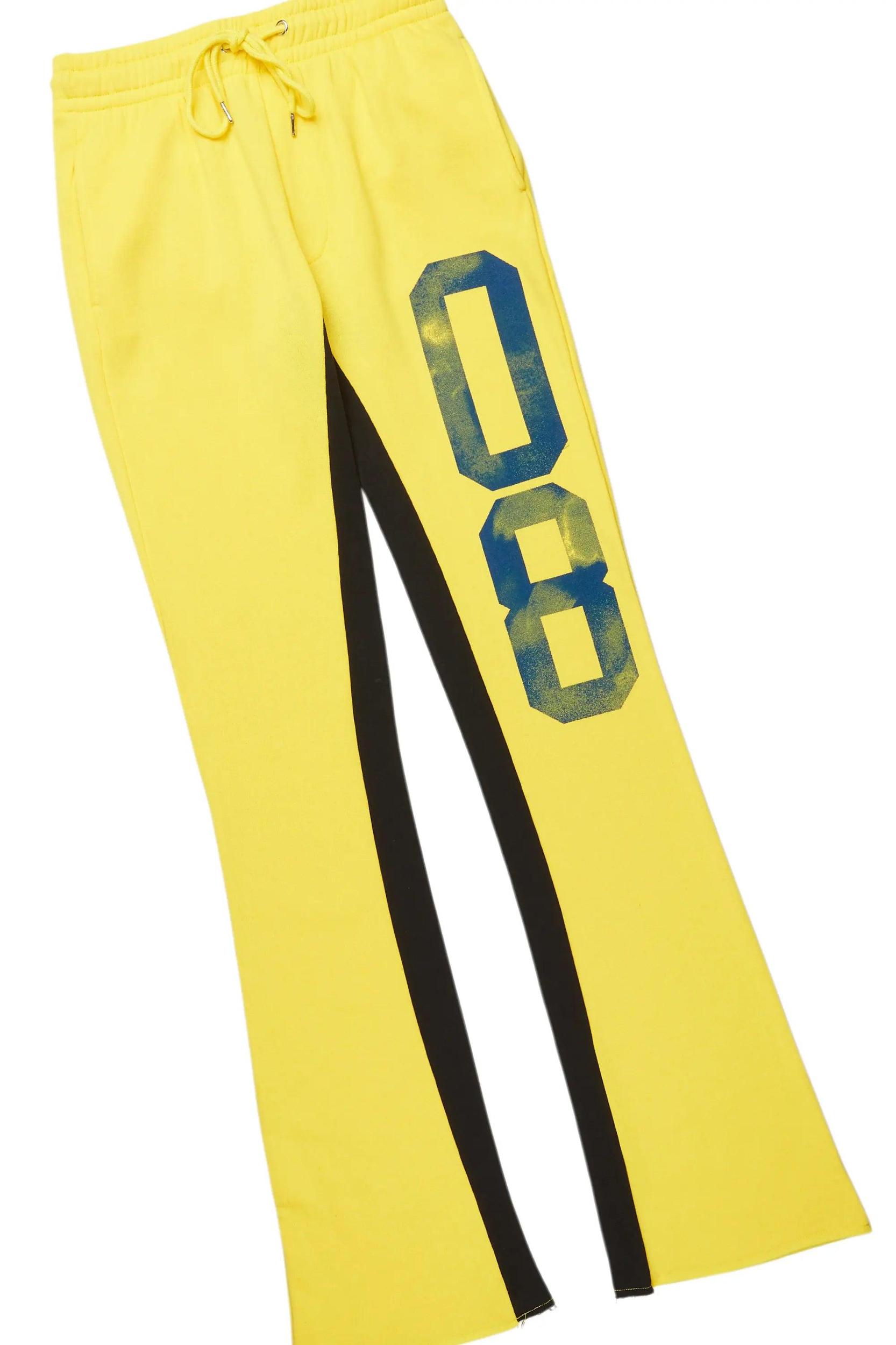 Grill Yellow Hoodie Baggy Track Pant Set Male Product Image