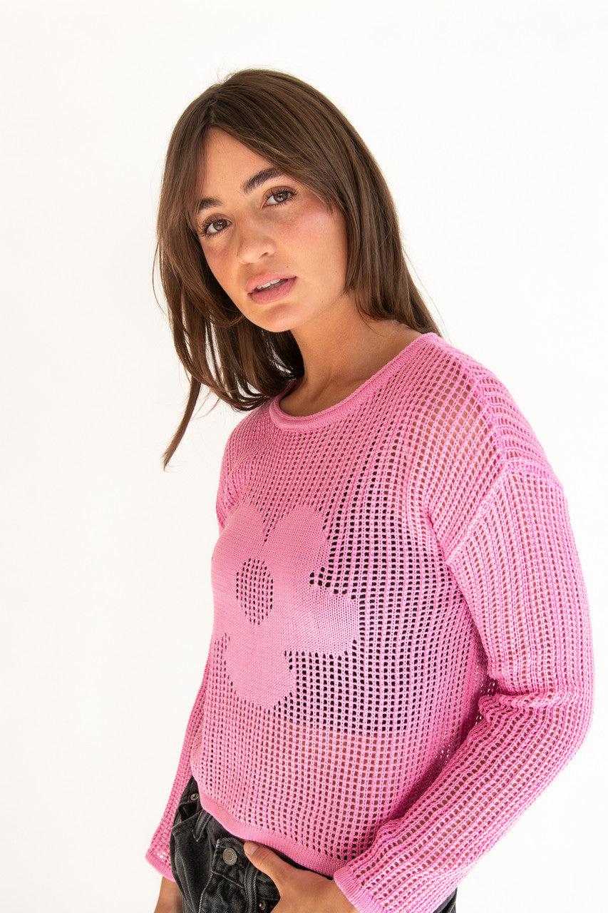 Knit Mesh Sweater Product Image