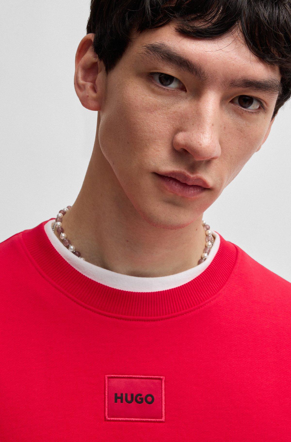 Logo-label sweatshirt in cotton terry Product Image