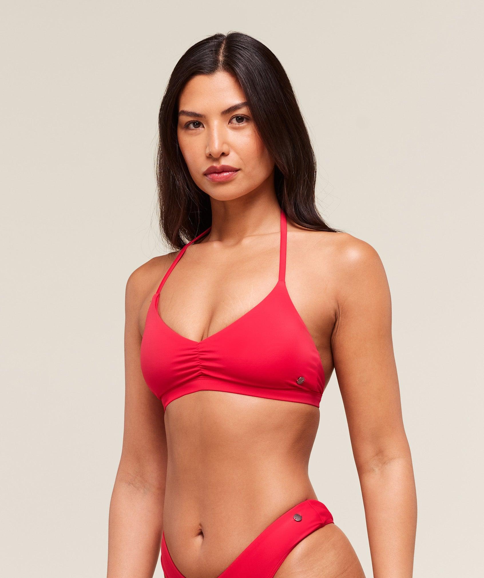 Gymshark Minimal Bikini Top - Carmine Red Female Product Image