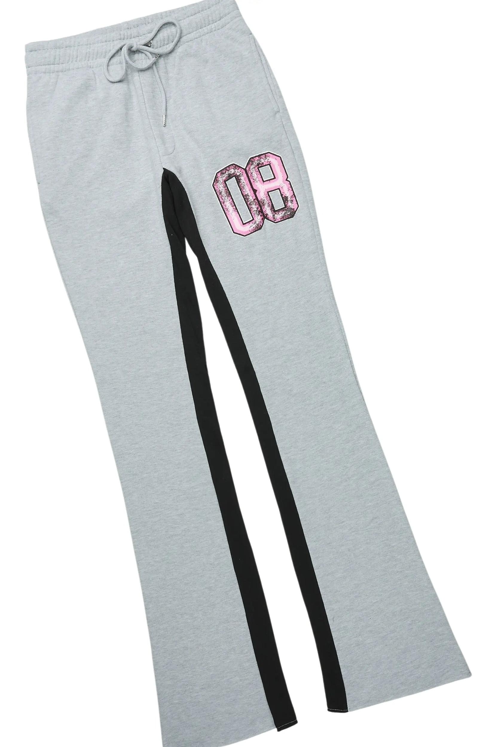 Fields Grey/Pink Baggy Hoodie Track Set Male Product Image