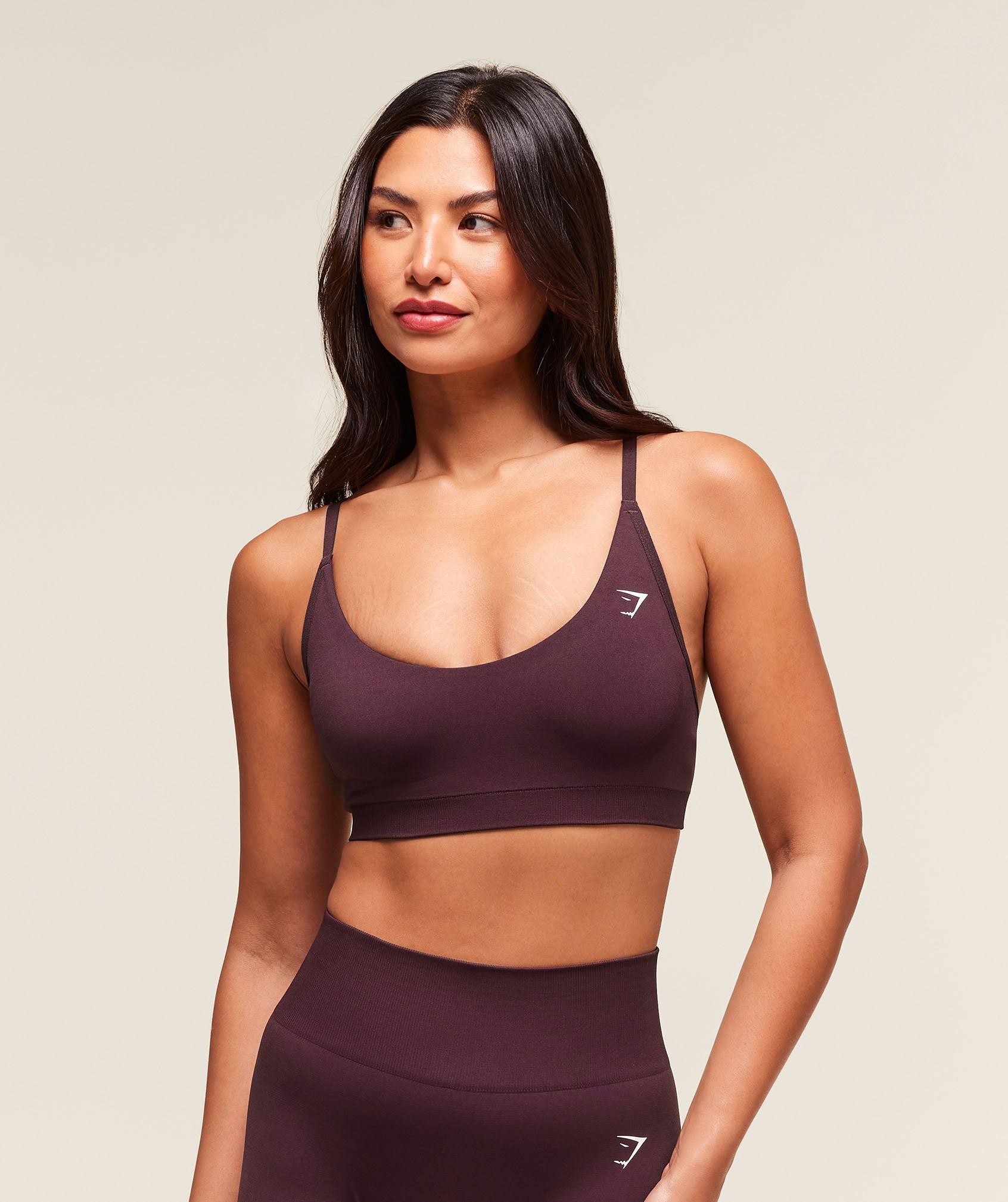 Gymshark Everyday Seamless Racerback Sports Bra - Cherry Purple Female Product Image