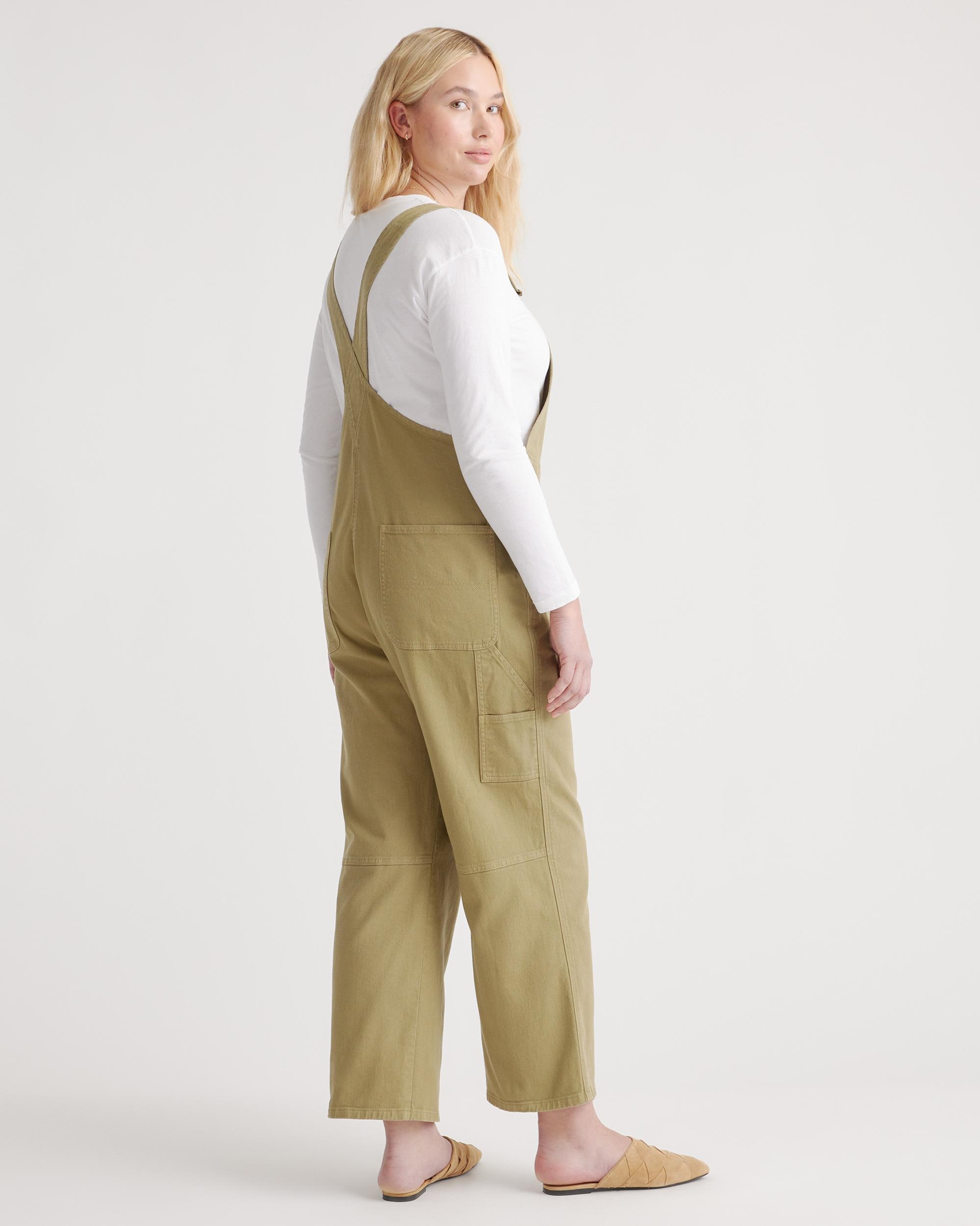 Quince | Women's Organic Stretch Cotton Twill Relaxed Overalls Size XL, Organic Cotton Product Image