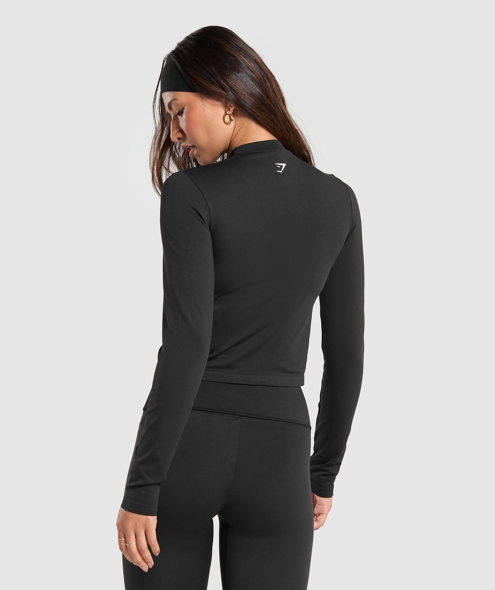 Gymshark Everyday Seamless Zip Tracktop - Black Female Product Image