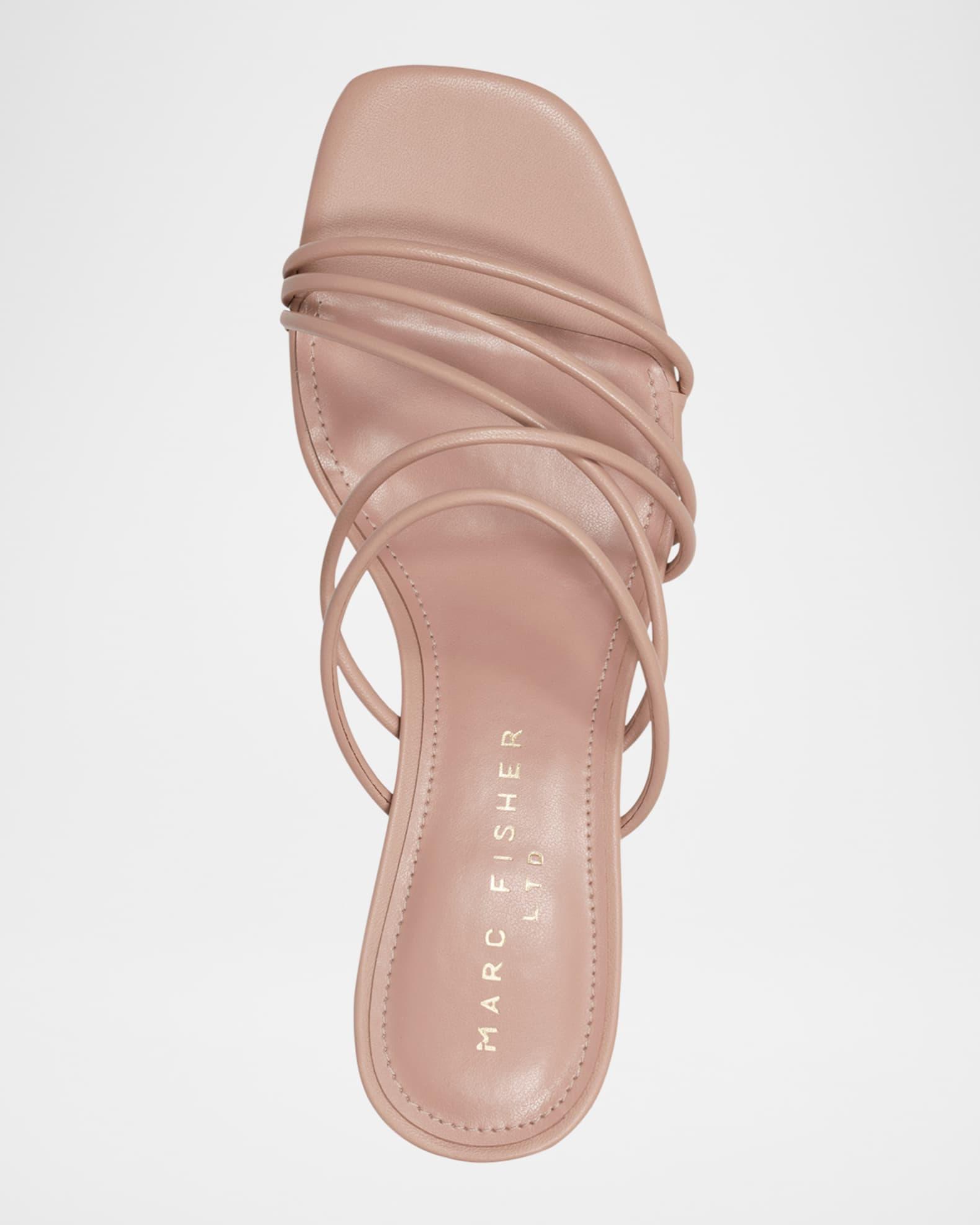 Banna Strappy Leather Kitten Slide Sandals Product Image