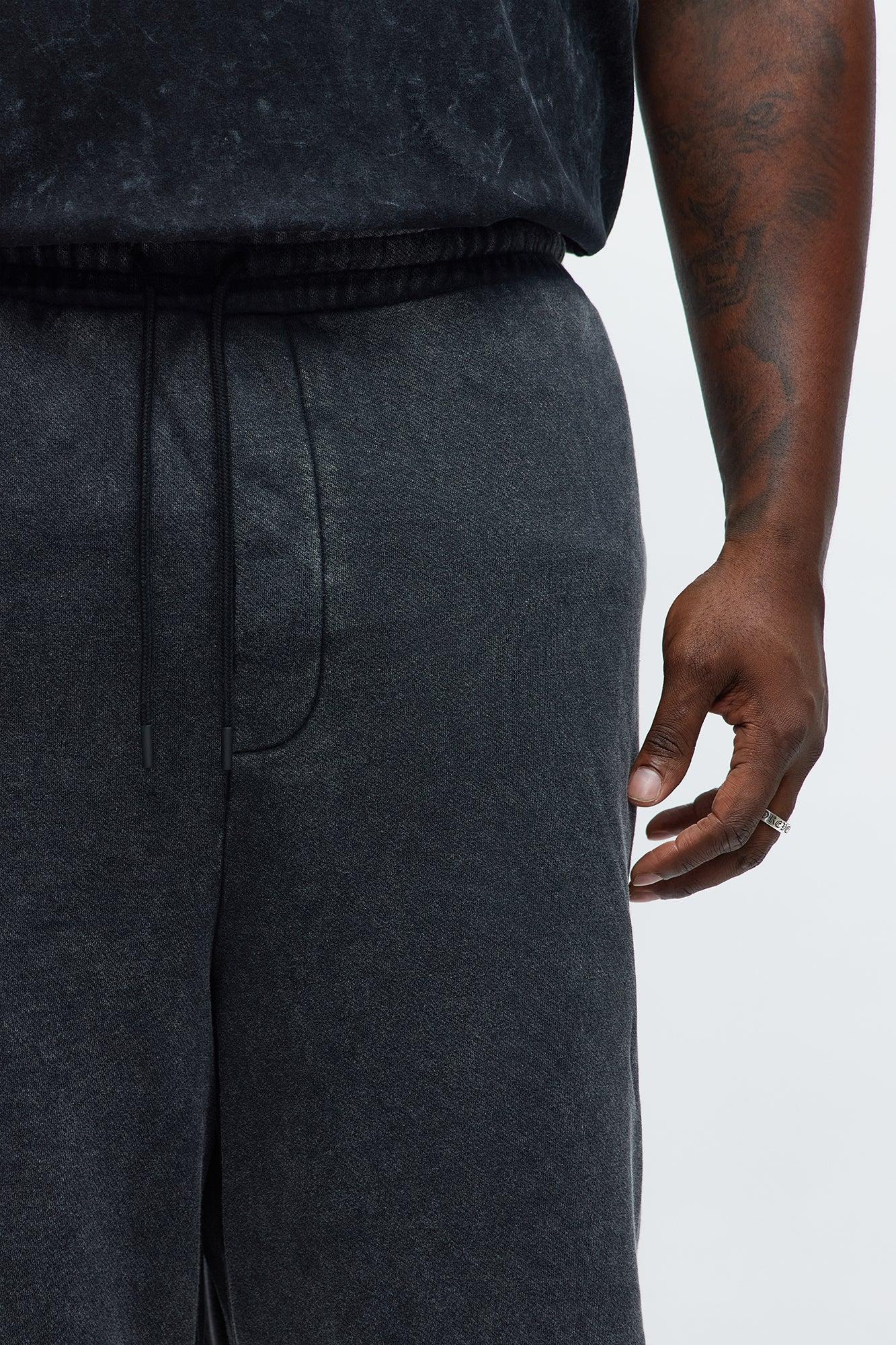 Tyson Loose Fit Washed Shorts - Black Wash Male Product Image