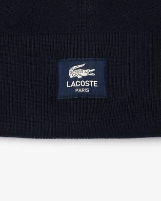 Ribbed Cotton Badge Beanie Product Image