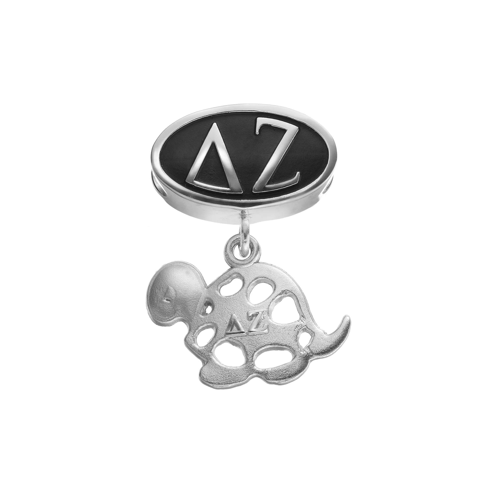 LogoArt Delta Zeta Sterling Silver Sorority Symbol Charm, Women's, Grey Product Image