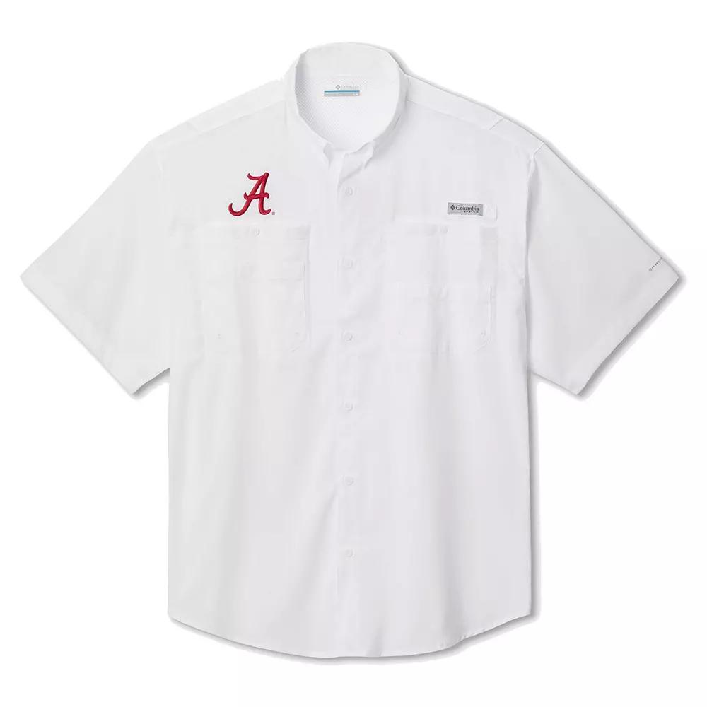 Men's Columbia White Alabama Crimson Tide Big & Tall Tamiami Omni-Shade Button-Down Shirt,  Product Image