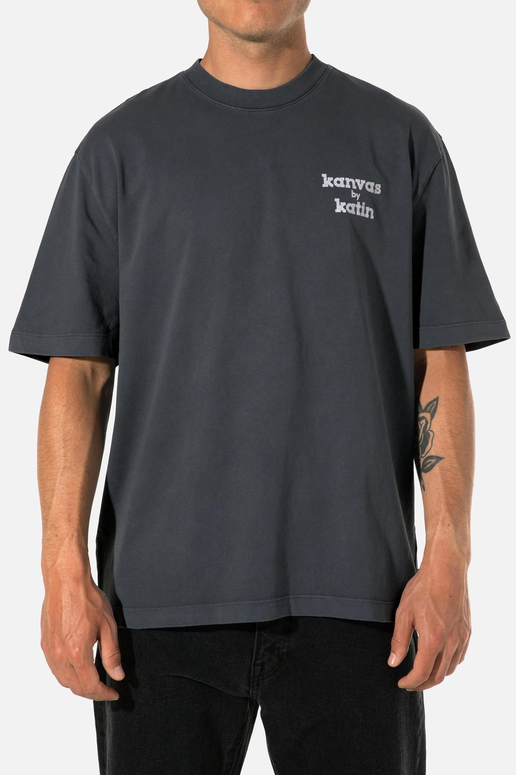 K-MAN BOX FIT TEE - BLACK WASH PIGMENT DYE / M Product Image