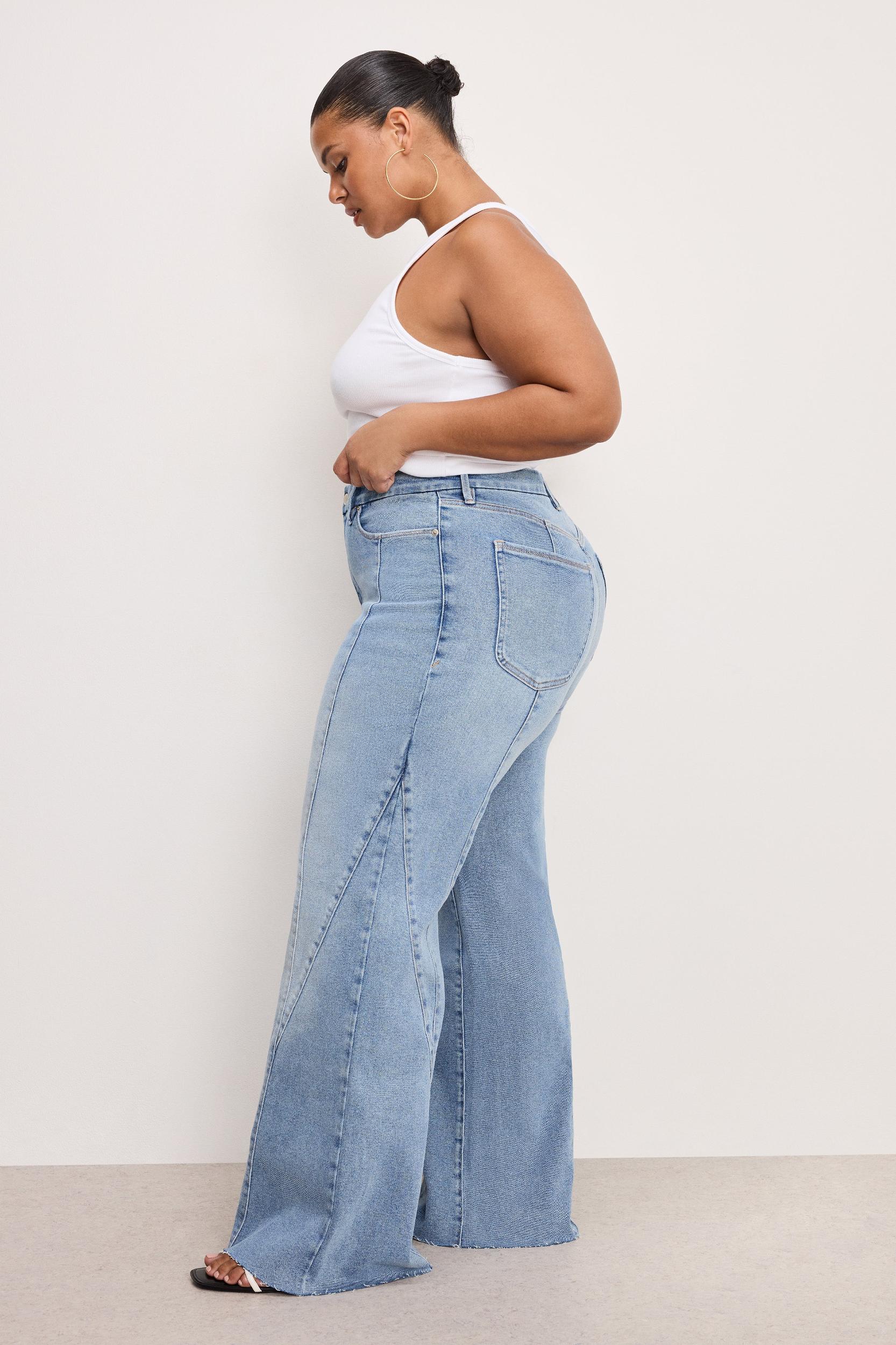 GOOD WAIST PALAZZO JEANS | INDIGO957 Product Image