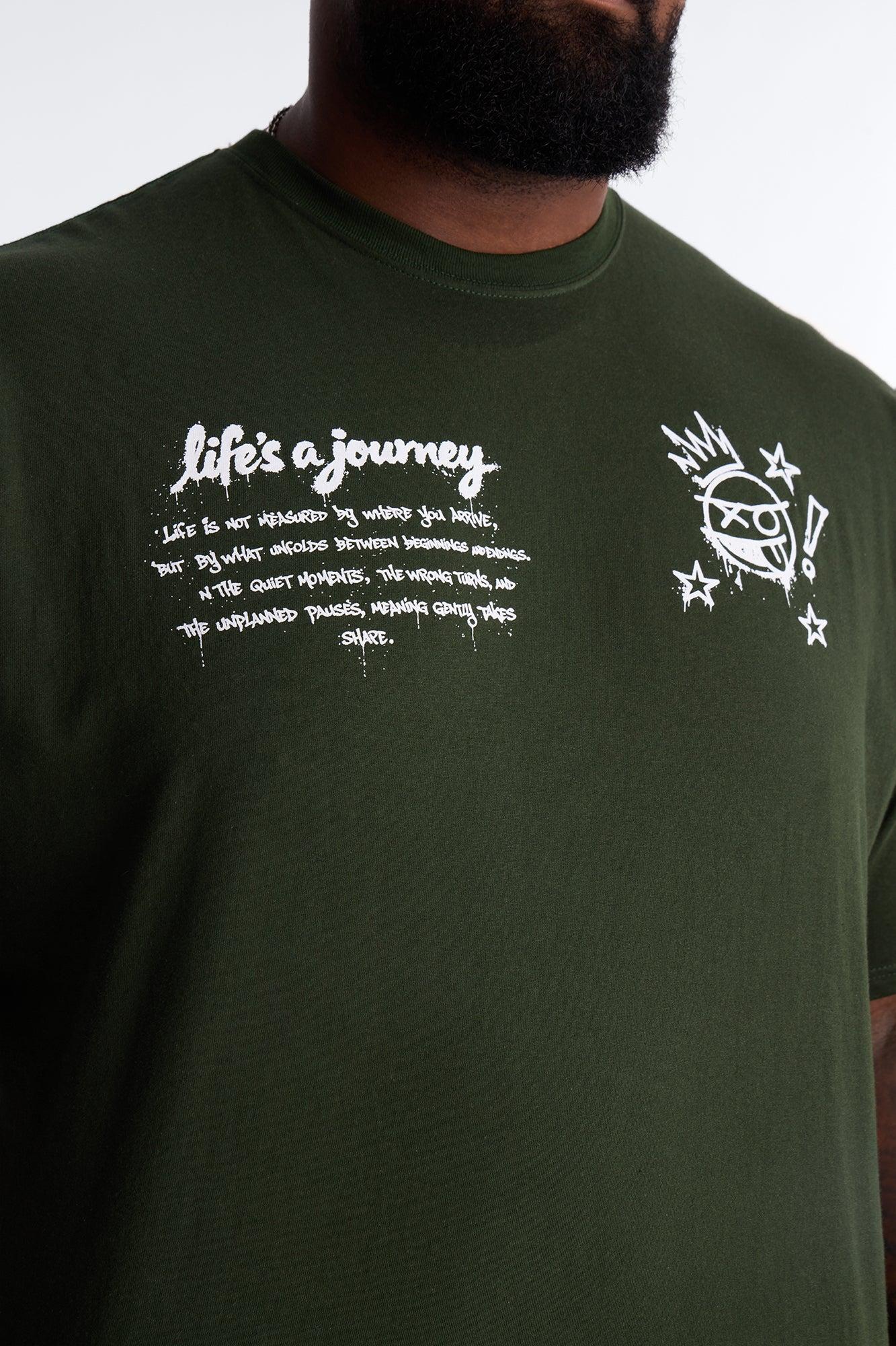 Life's A Journey Short Sleeve Tee - Green Male Product Image