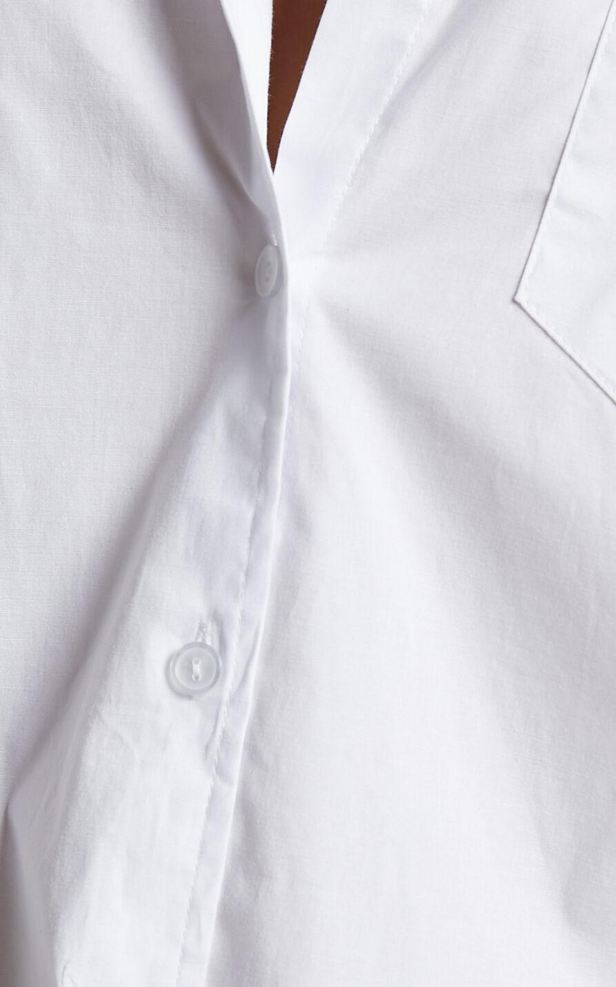 Janaya Mini Dress - Long Sleeve Shirt Dress in White Product Image