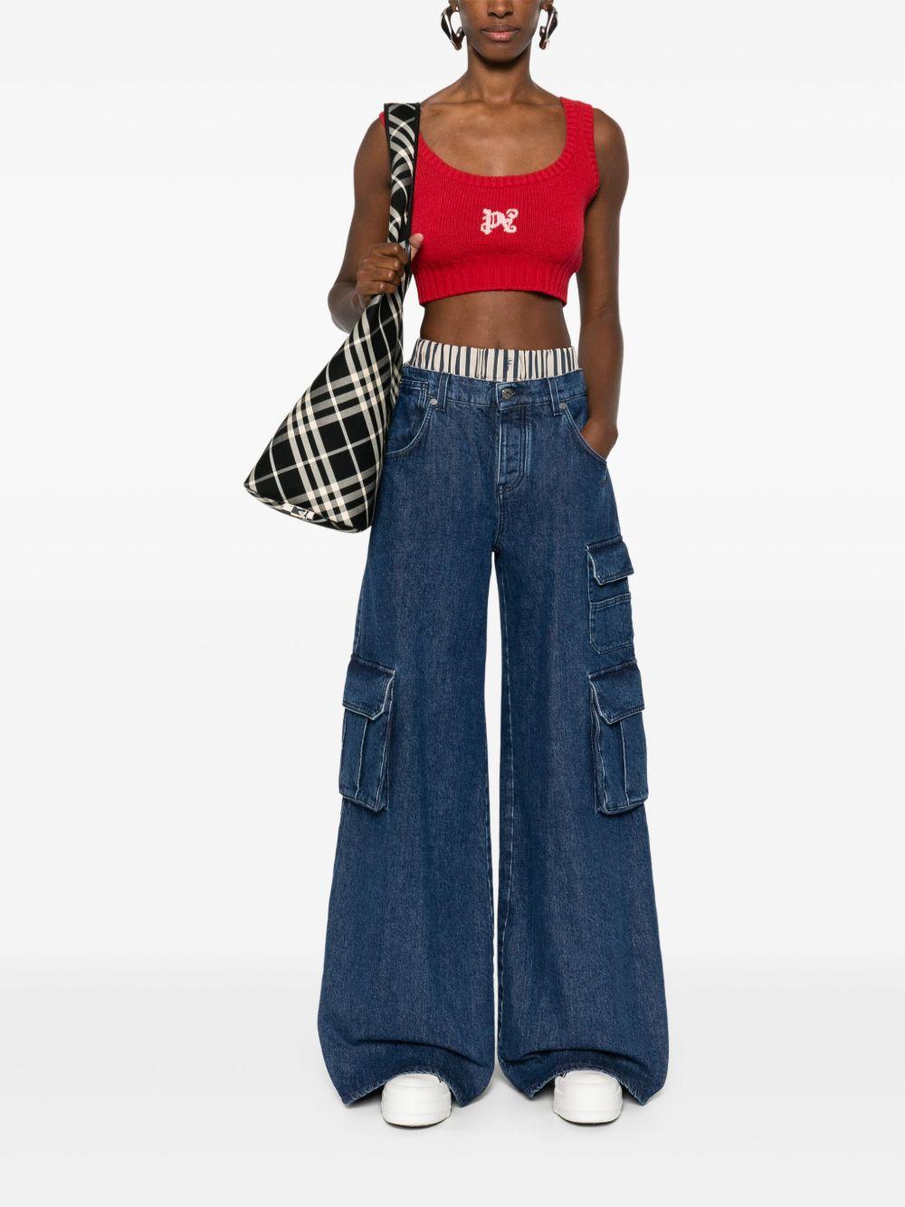 wide-leg cargo jeans Product Image