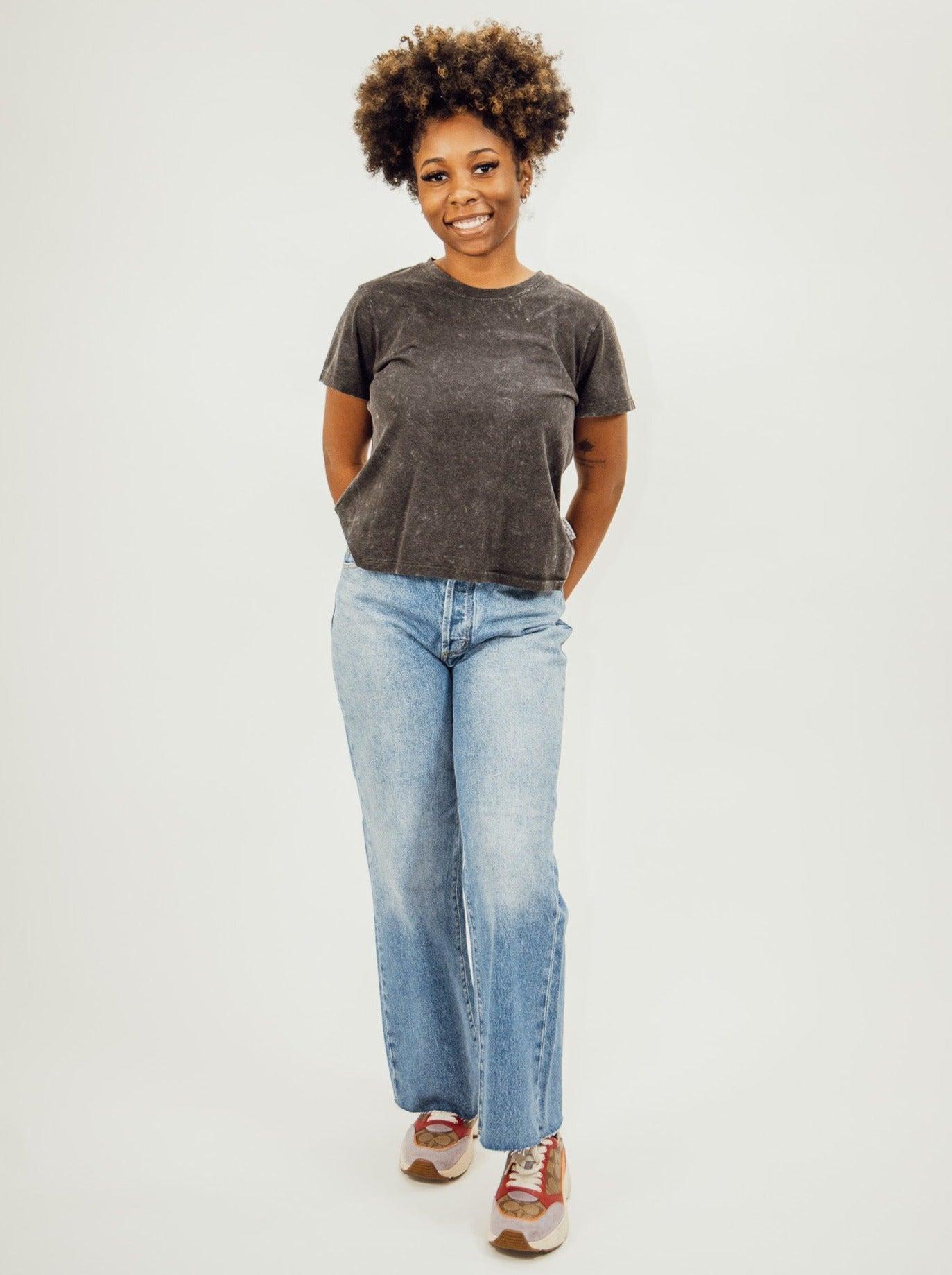 Rollas Classic Flare Crop Chloe Jeans - Vintage Blue Product Image