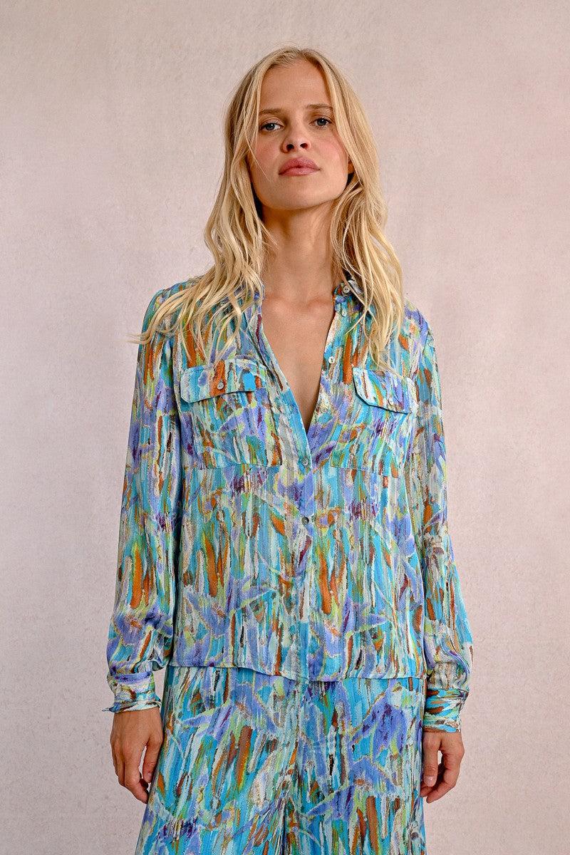 PRINTED SHIRT BLOUSE Product Image