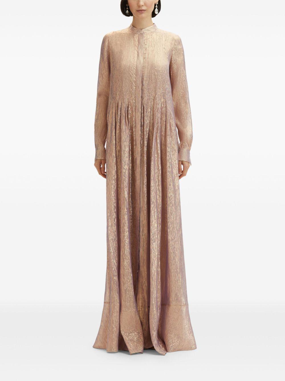metallic shirt gown Product Image